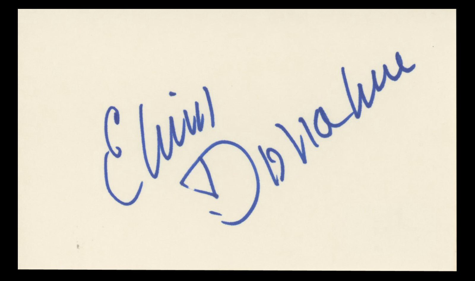 Elinor Donahue Father Knows Best Authentic Signed 3x5 Index Card BAS #BT01245