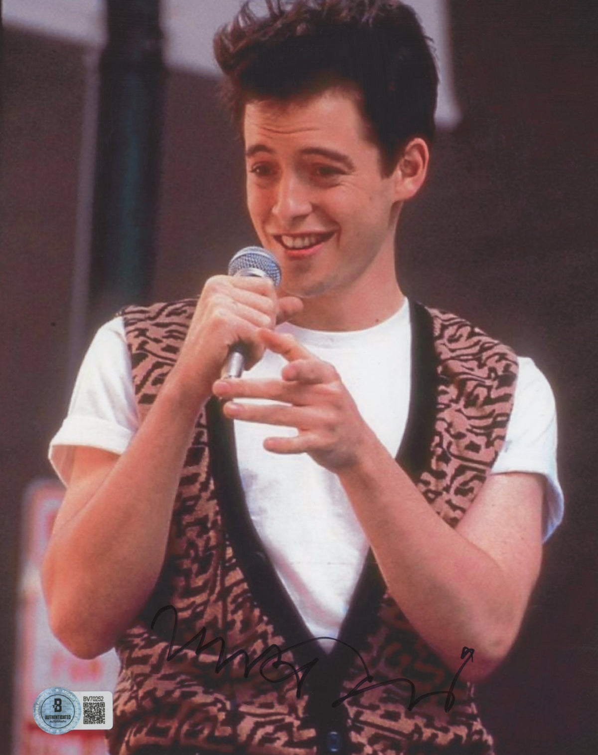 Matthew Broderick Ferris Bueller's Day Off Signed 8x10 Photo BAS #BV70252