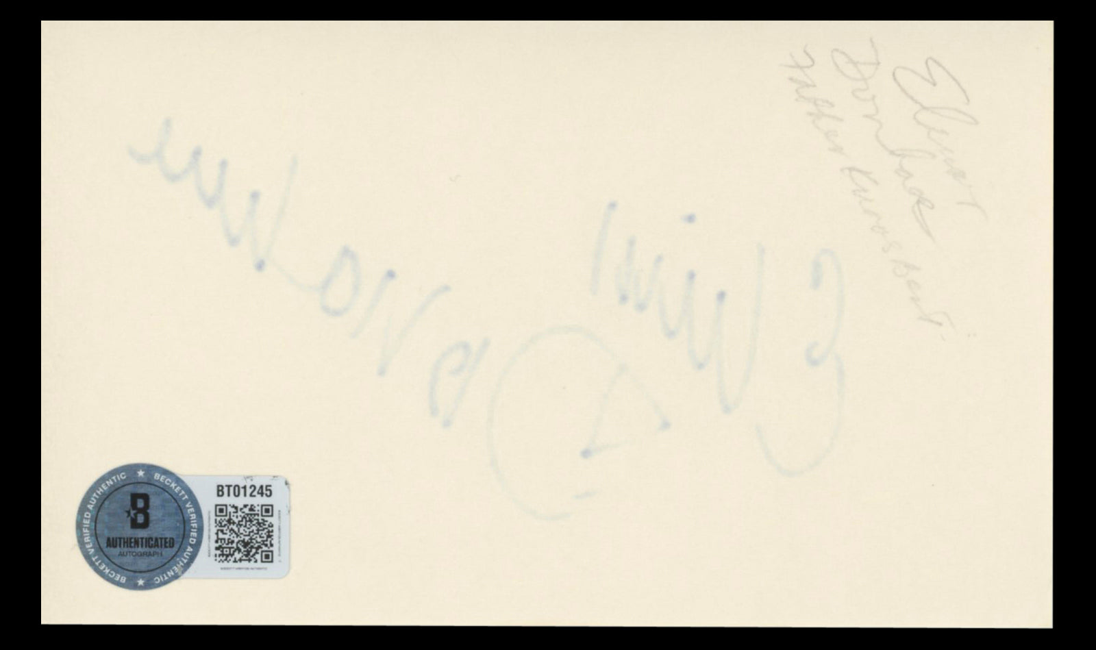 Elinor Donahue Father Knows Best Authentic Signed 3x5 Index Card BAS #BT01245