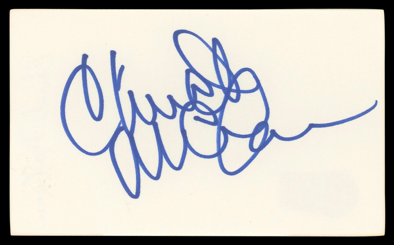Chuck McCann Dracula: Dead and Loving It Signed 3x5 Index Card BAS #BL98791