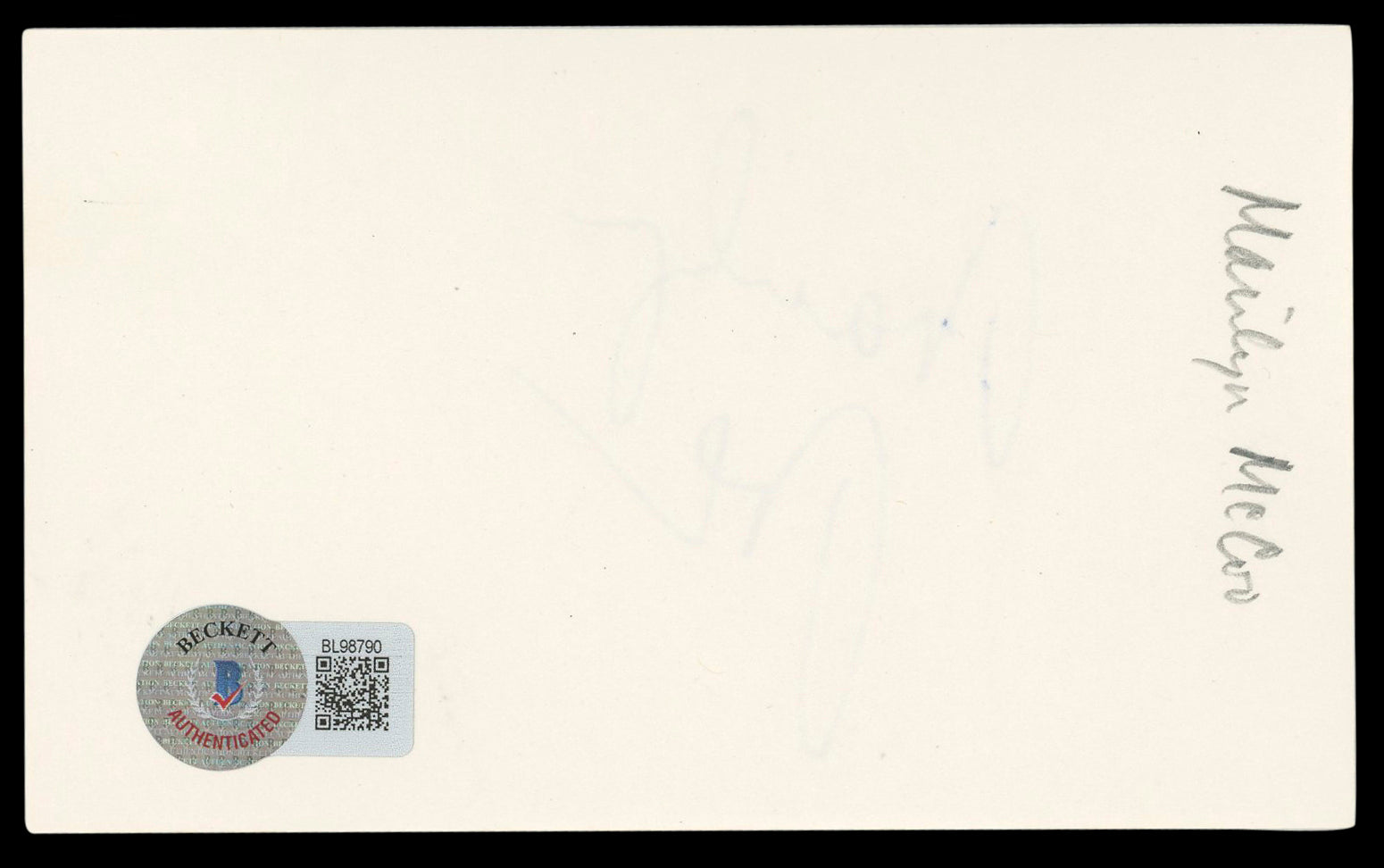 Marilyn McCoo 5th Dimension Authentic Signed 3x5 Index Card BAS #BL98790