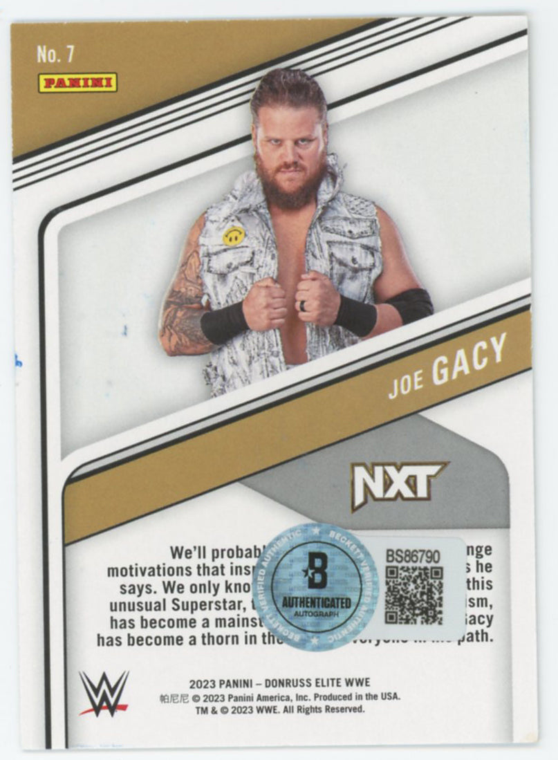 Joe Gacy WWE Authentic Signed 2023 Panini Donruss Elite #7 Card BAS #BS86790