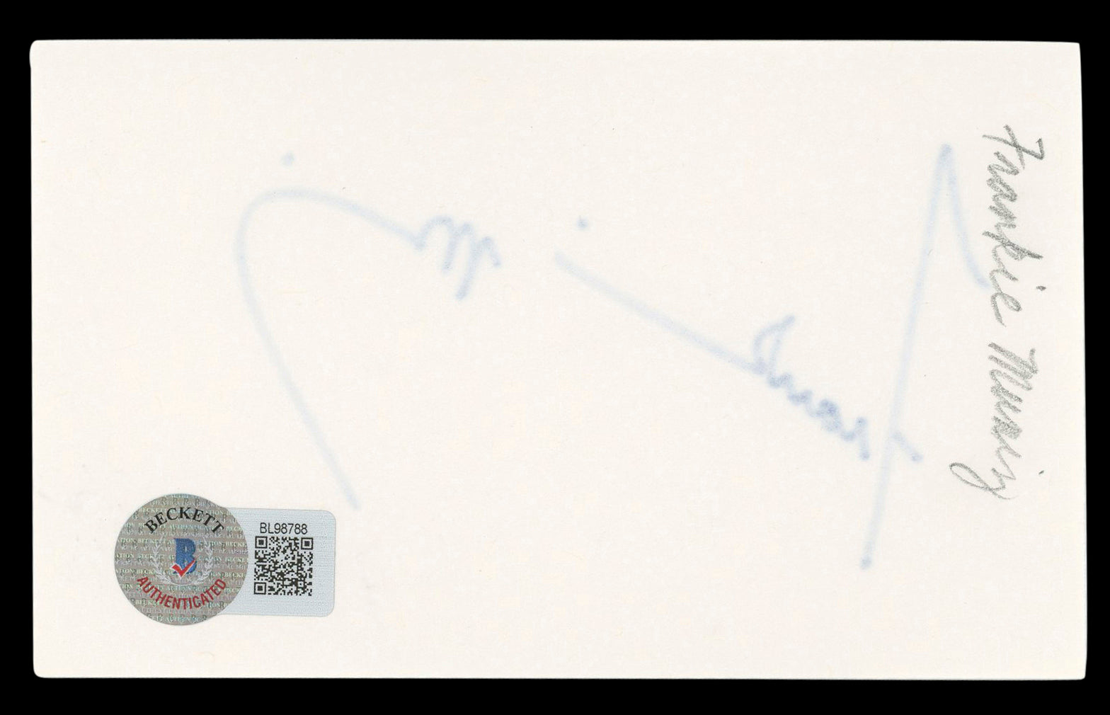 Frankie Muniz Malcolm in the Middle Authentic Signed 3x5 Index Card BAS #BL98788