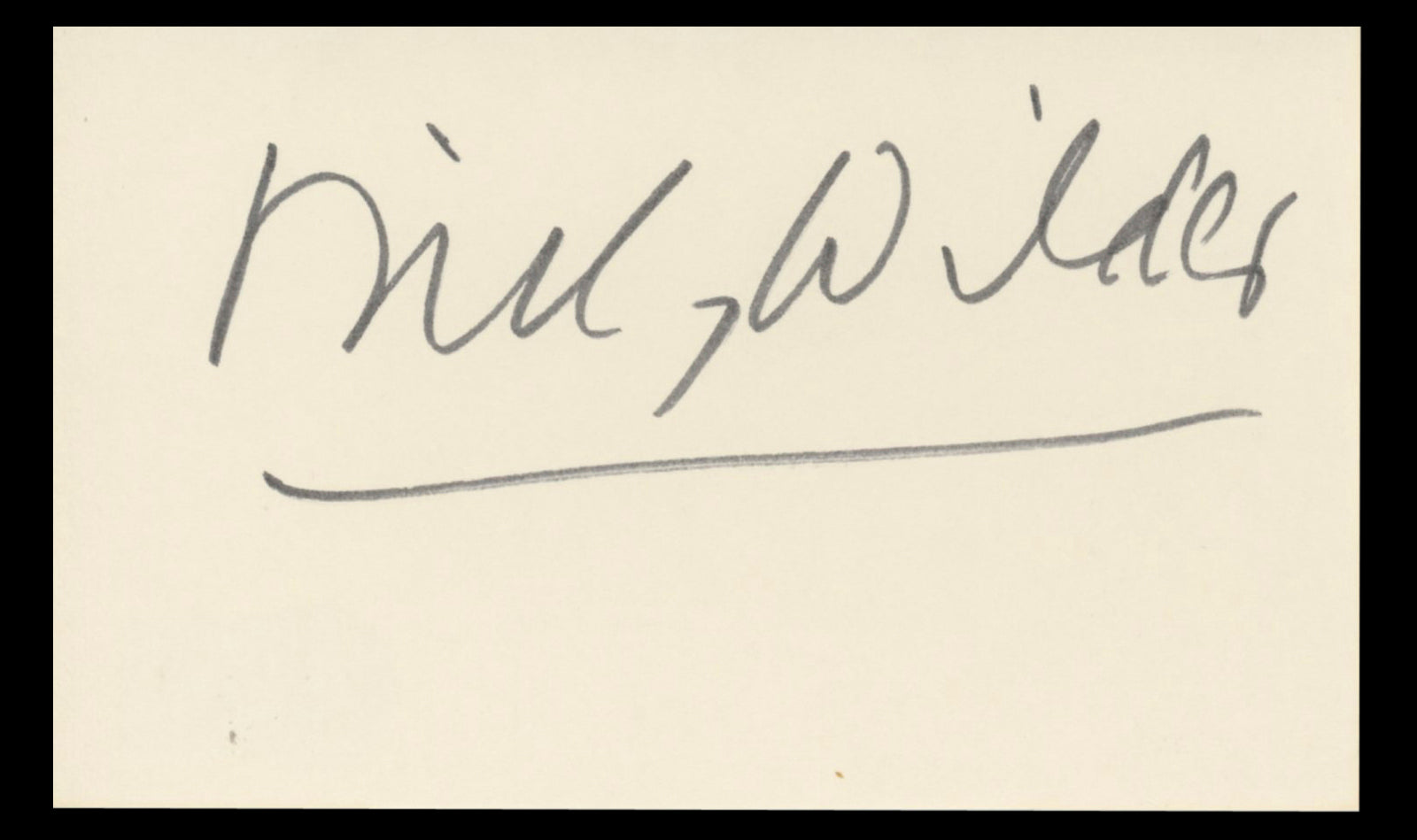 Billy Wilder Some Like It Hot Authentic Signed 3x5 Index Card BAS #BT01221