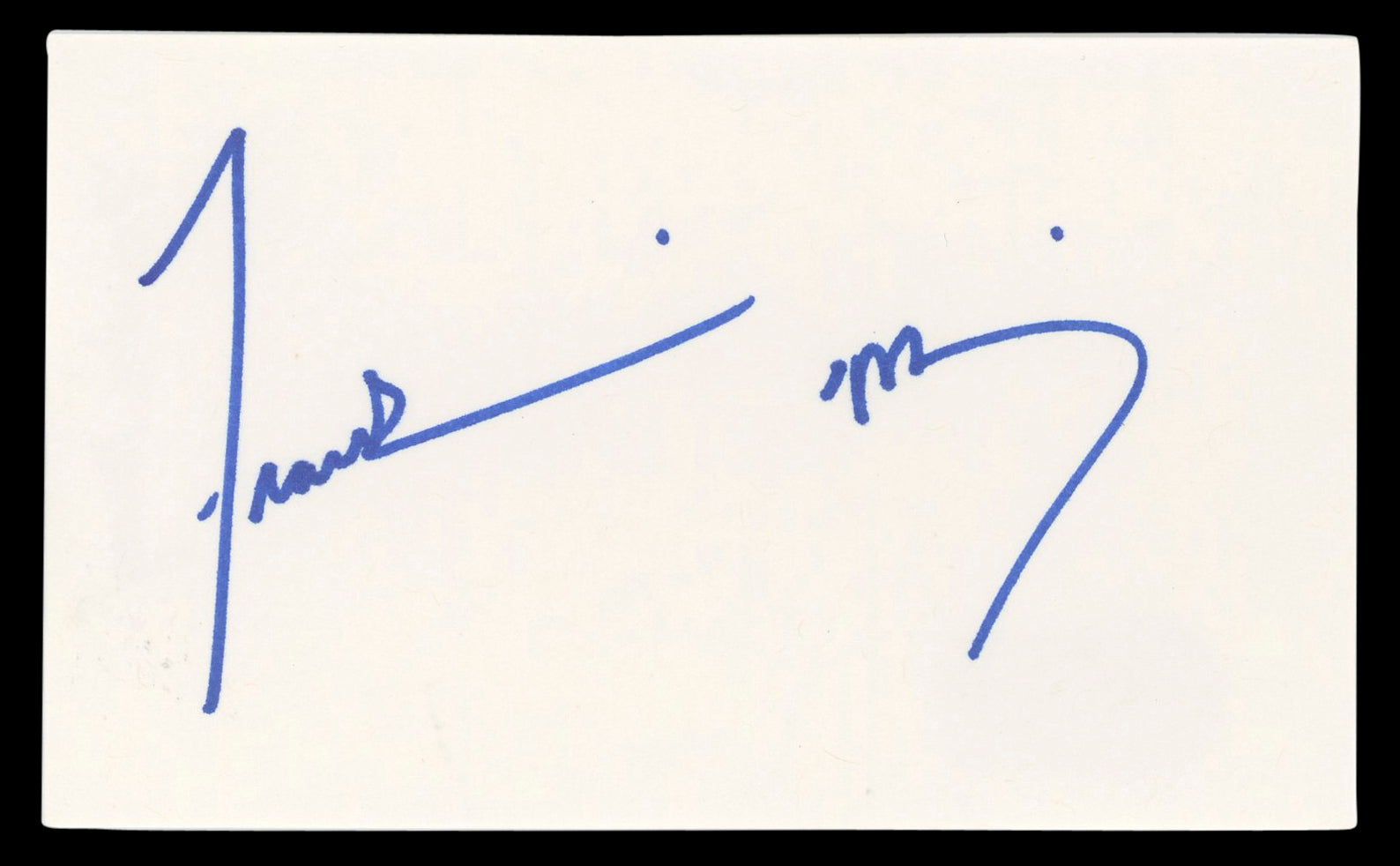 Frankie Muniz Malcolm in the Middle Authentic Signed 3x5 Index Card BAS #BL98787