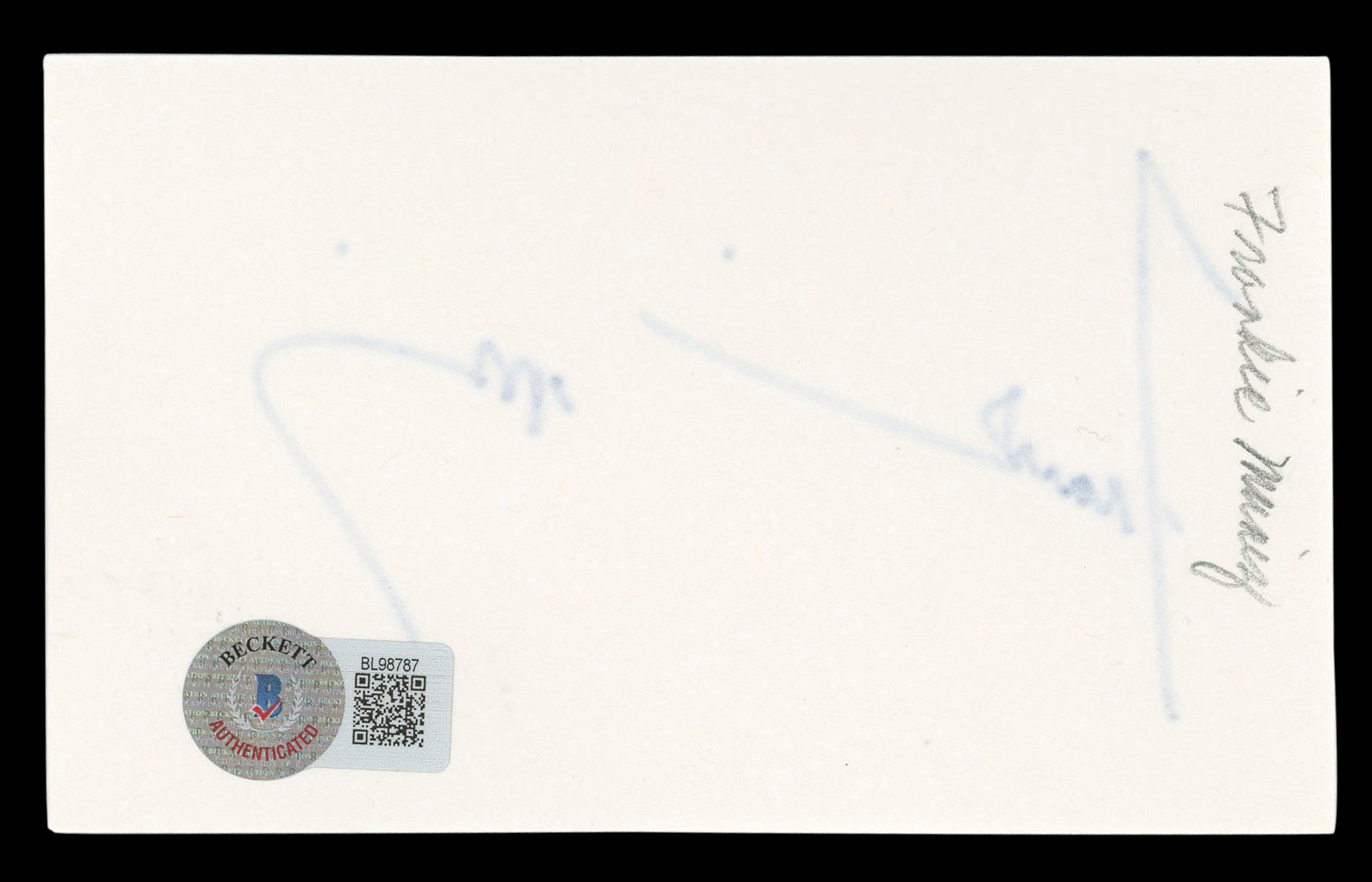 Frankie Muniz Malcolm in the Middle Authentic Signed 3x5 Index Card BAS #BL98787