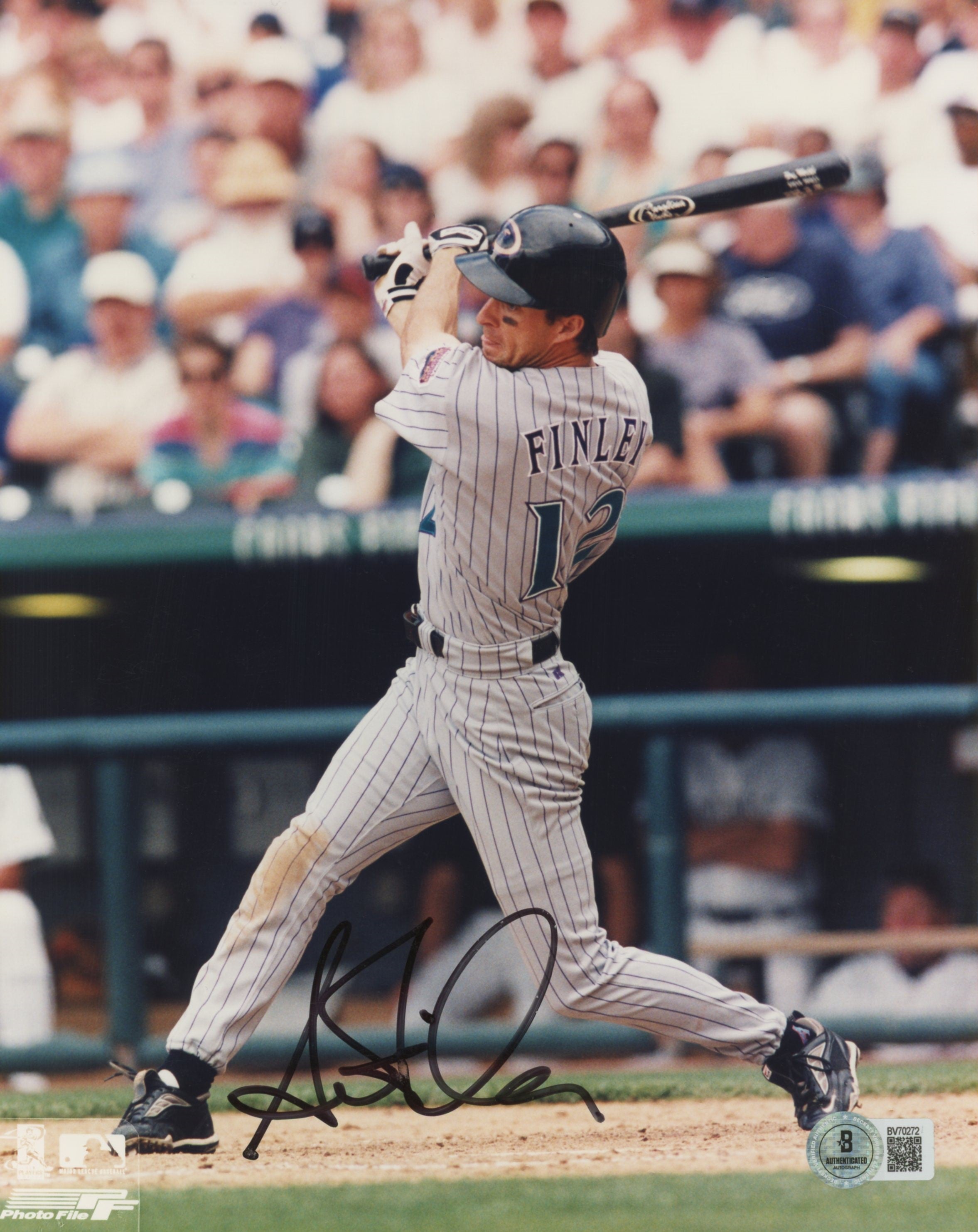 D-Backs Steve Finley Authentic Signed 8x10 Photo Autographed BAS #BV70272