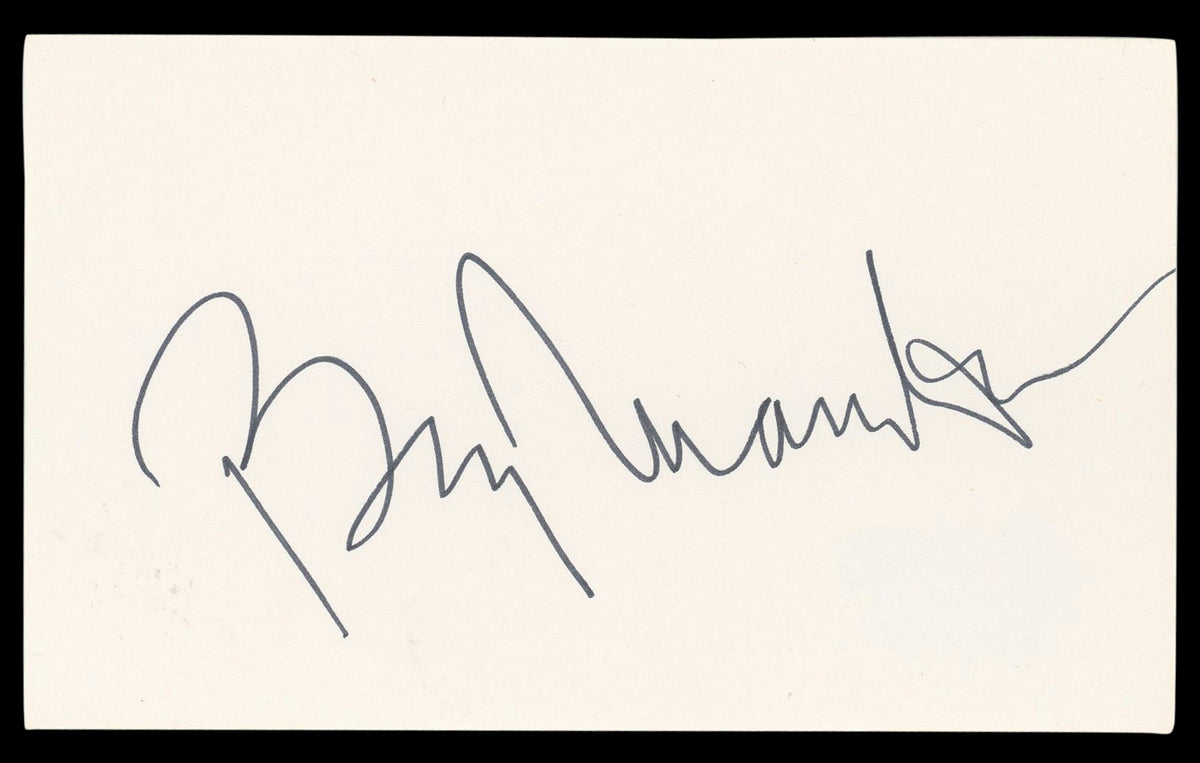 Barry Manilow Authentic Signed 3x5 Index Card Autographed BAS #BL98785