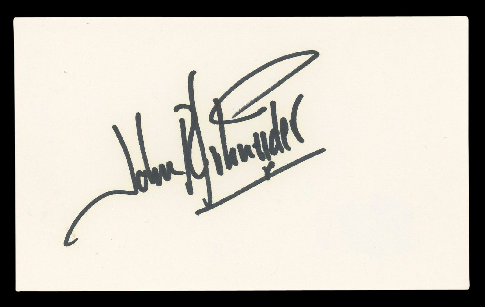 John Schneider The Dukes Of Hazzard Authentic Signed 3x5 Index Card BAS #BL96764