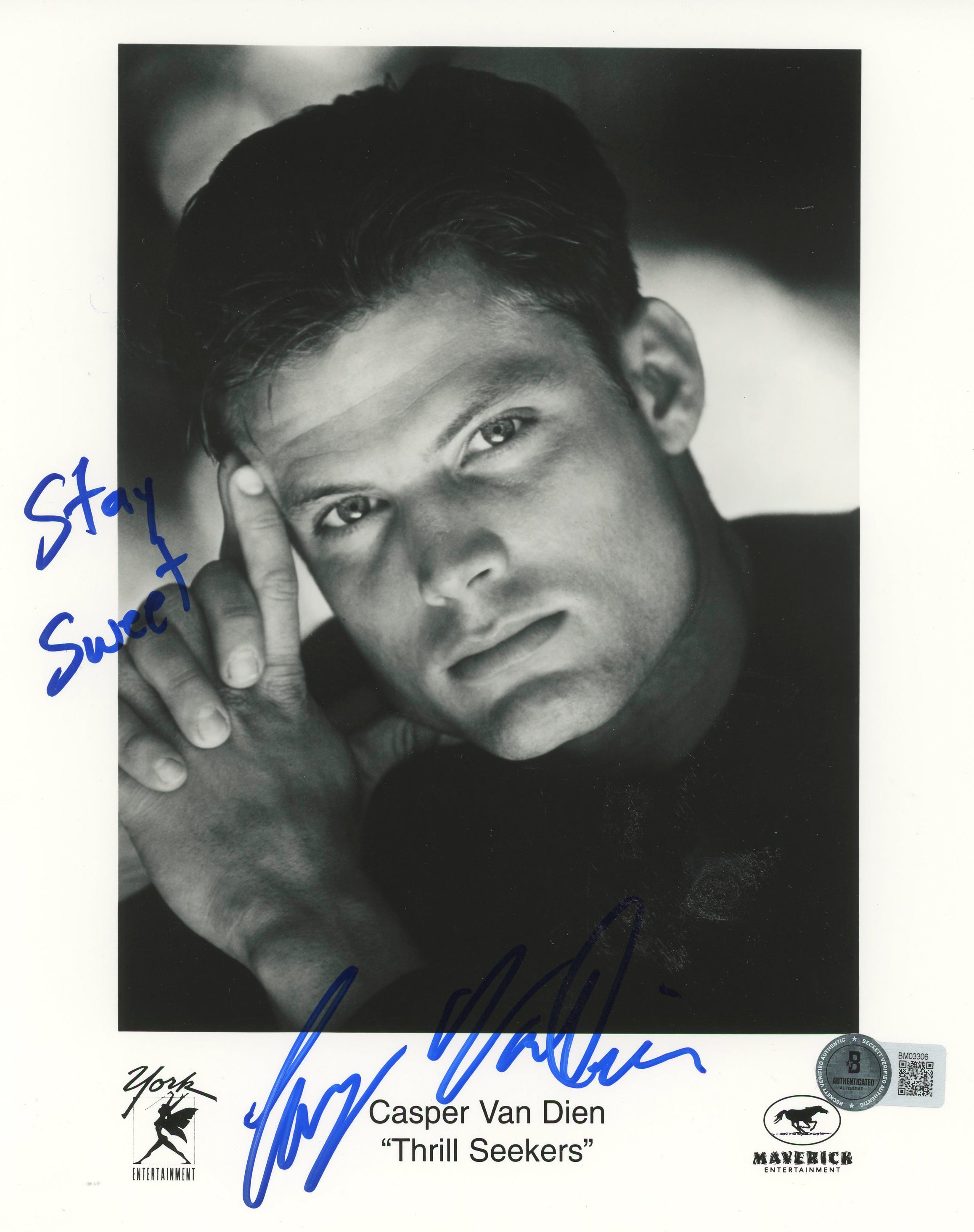 Casper Van Dien Thrill Seekers "Stay Sweet" Signed 8x10 Photo BAS #BM03306