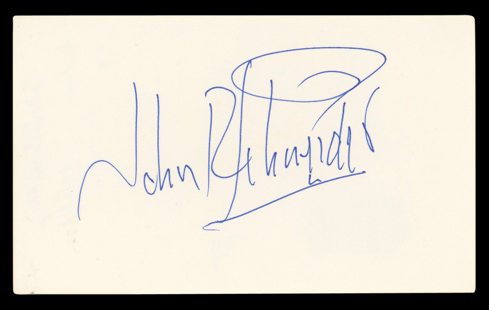 John Schneider The Dukes Of Hazzard Authentic Signed 3x5 Index Card BAS #BL96765