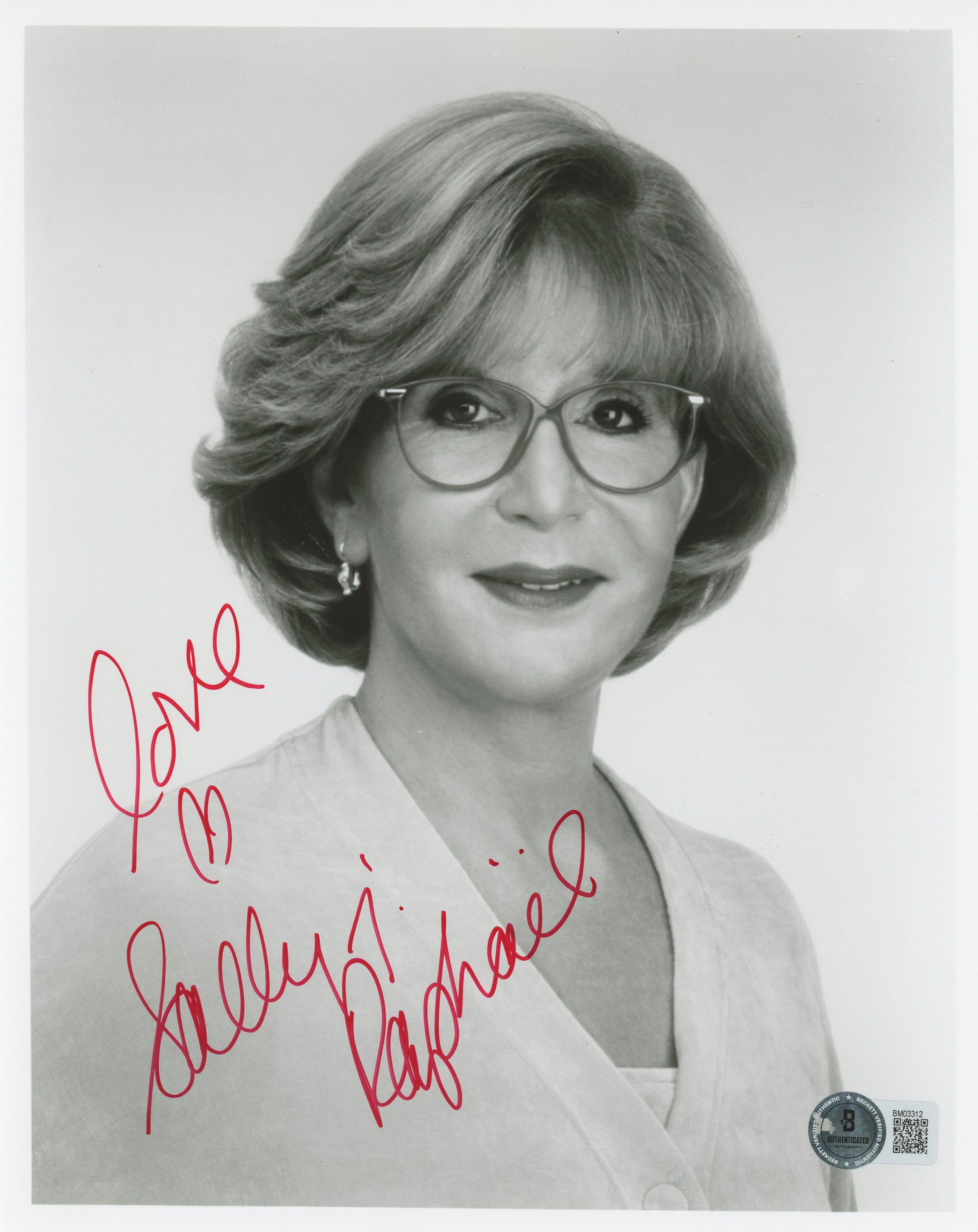 Sally Jessy Raphael "Love" Authentic Signed 8x10 Photo Autographed BAS #BM03312