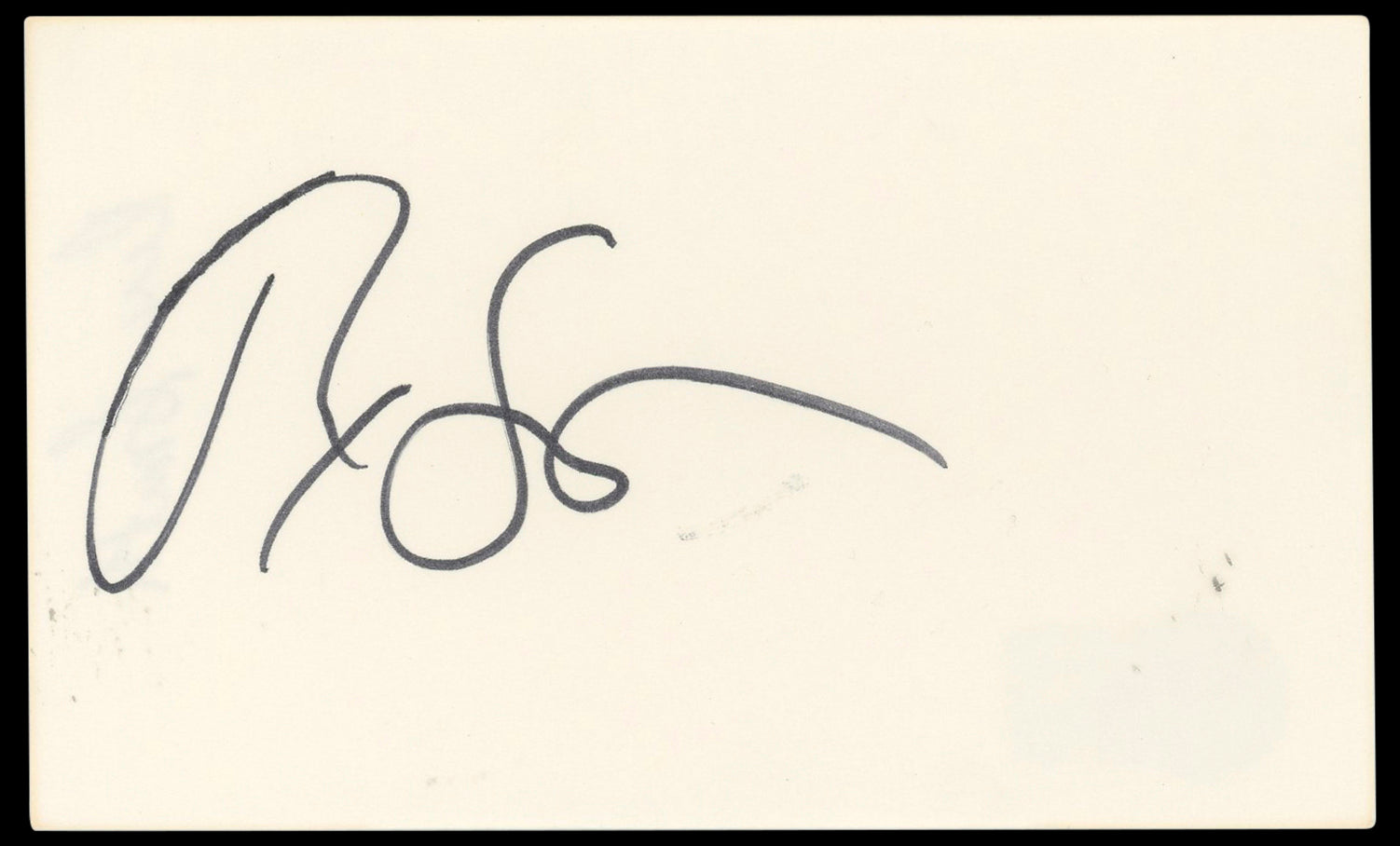 Rex Smith Street Hawk Authentic Signed 3x5 Index Card Autographed BAS #BN33224