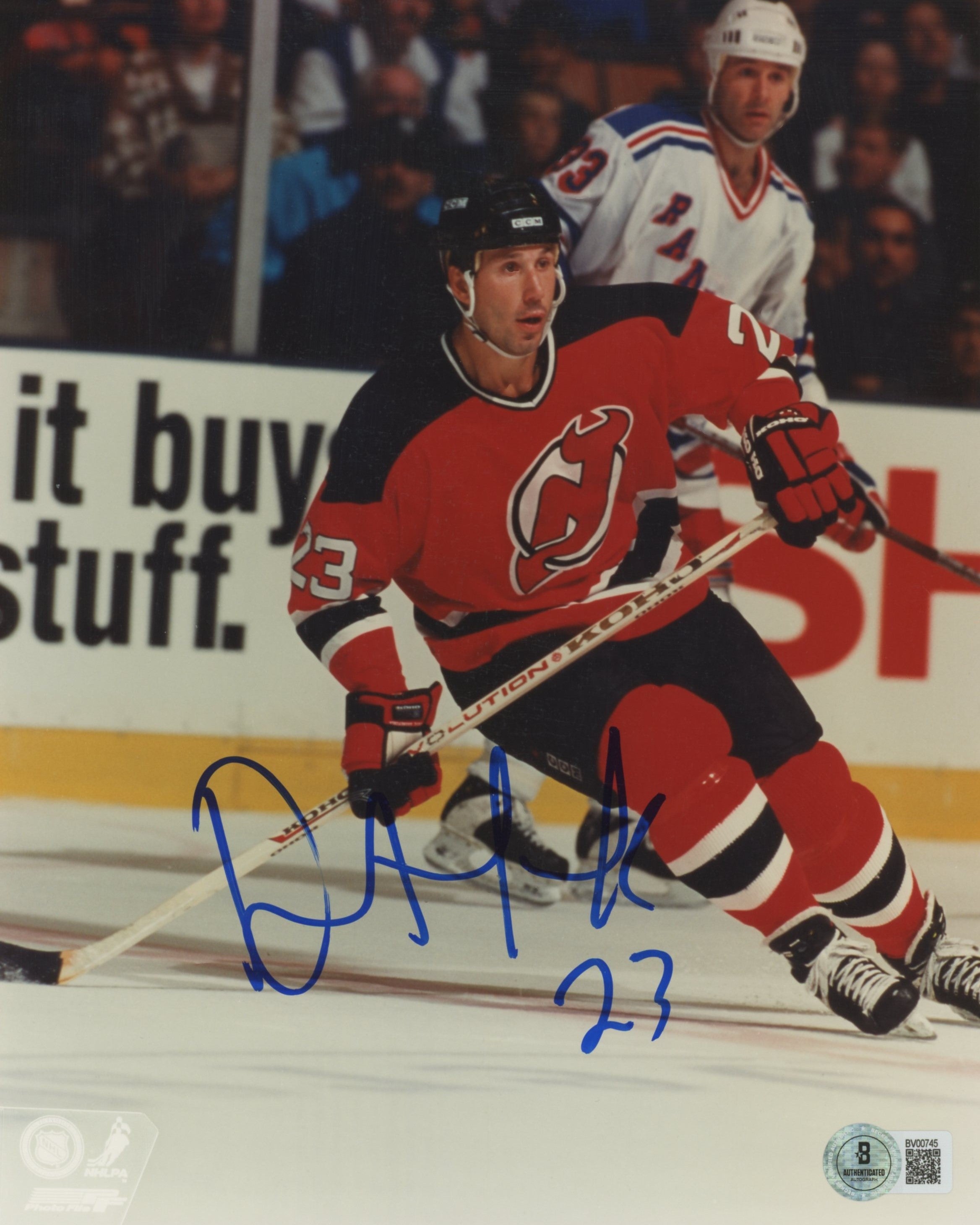 Devils Dave Andreychuk "23" Authentic Signed 8x10 Photo Autographed BAS #BV00745