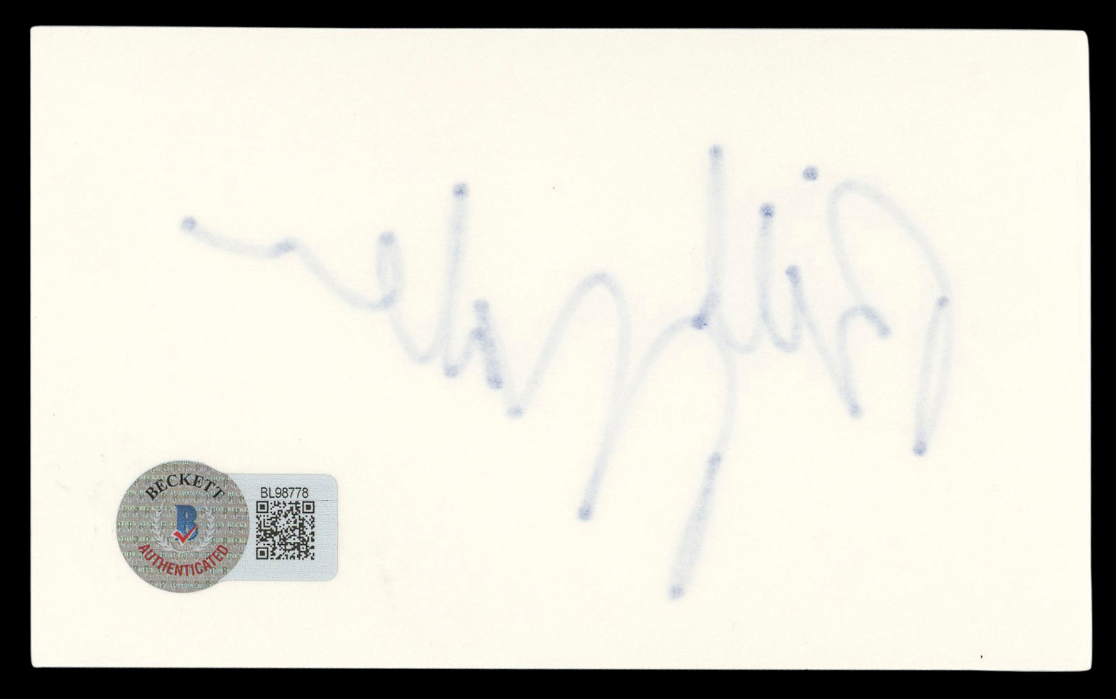 Bill Maher Real Time with Bill Maher Signed 3x5 Index Card BAS #BL98778