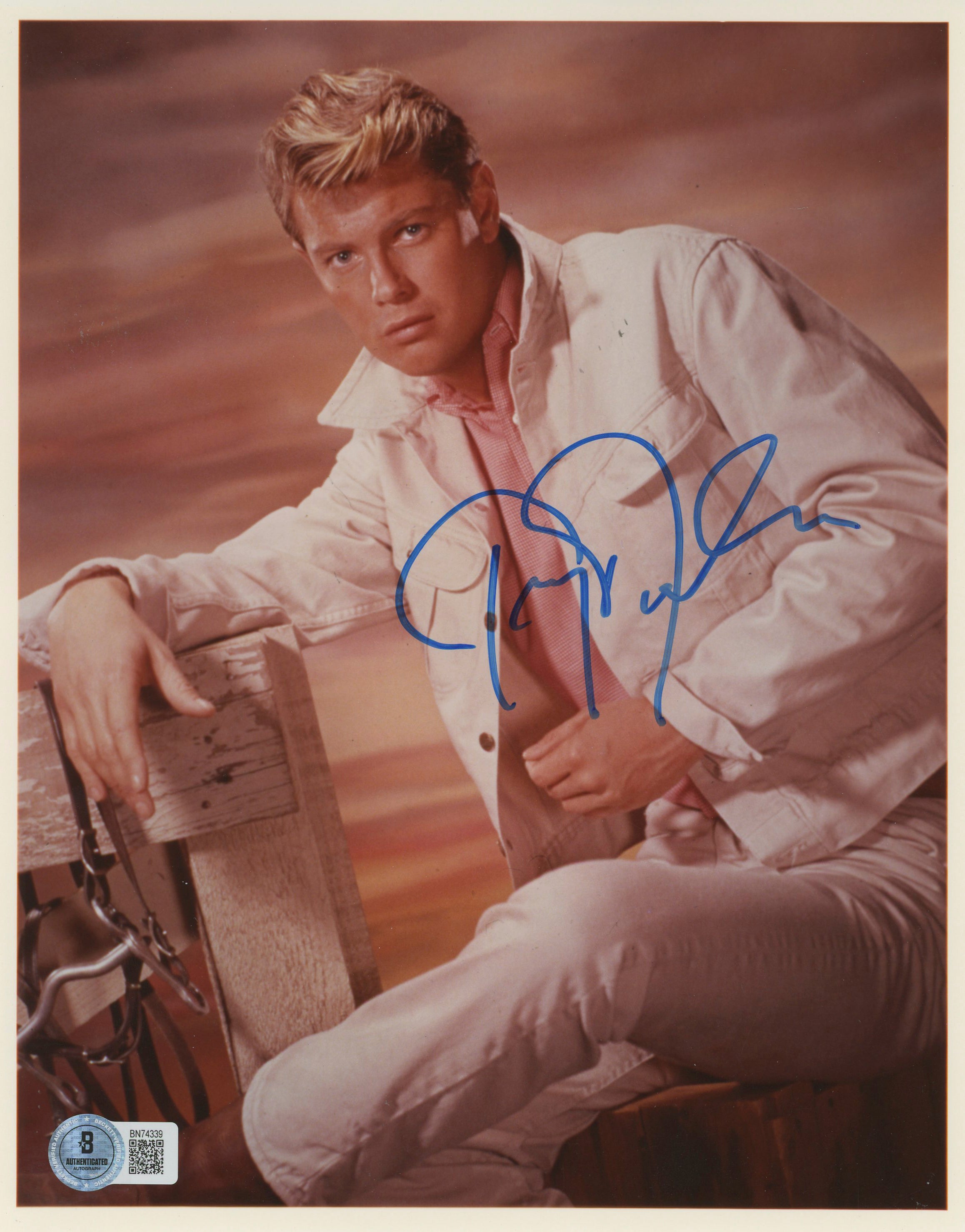 Troy Donahue A Summer Place Authentic Signed 8x10 Photo Autographed BAS #BN74339