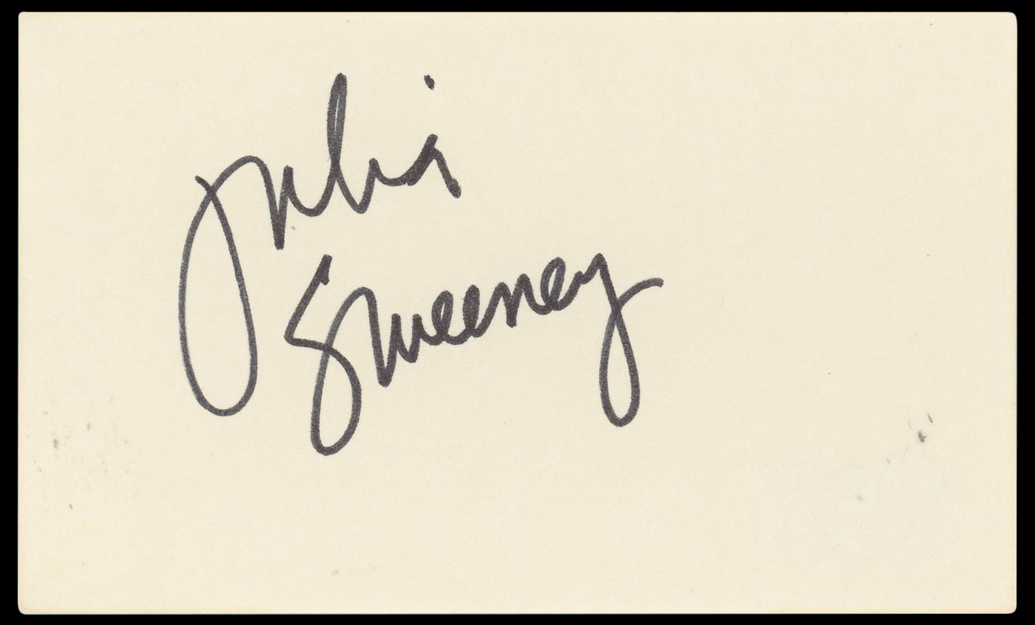 Julia Sweeney Saturday Night Live Authentic Signed 3x5 Index Card BAS #BN33226