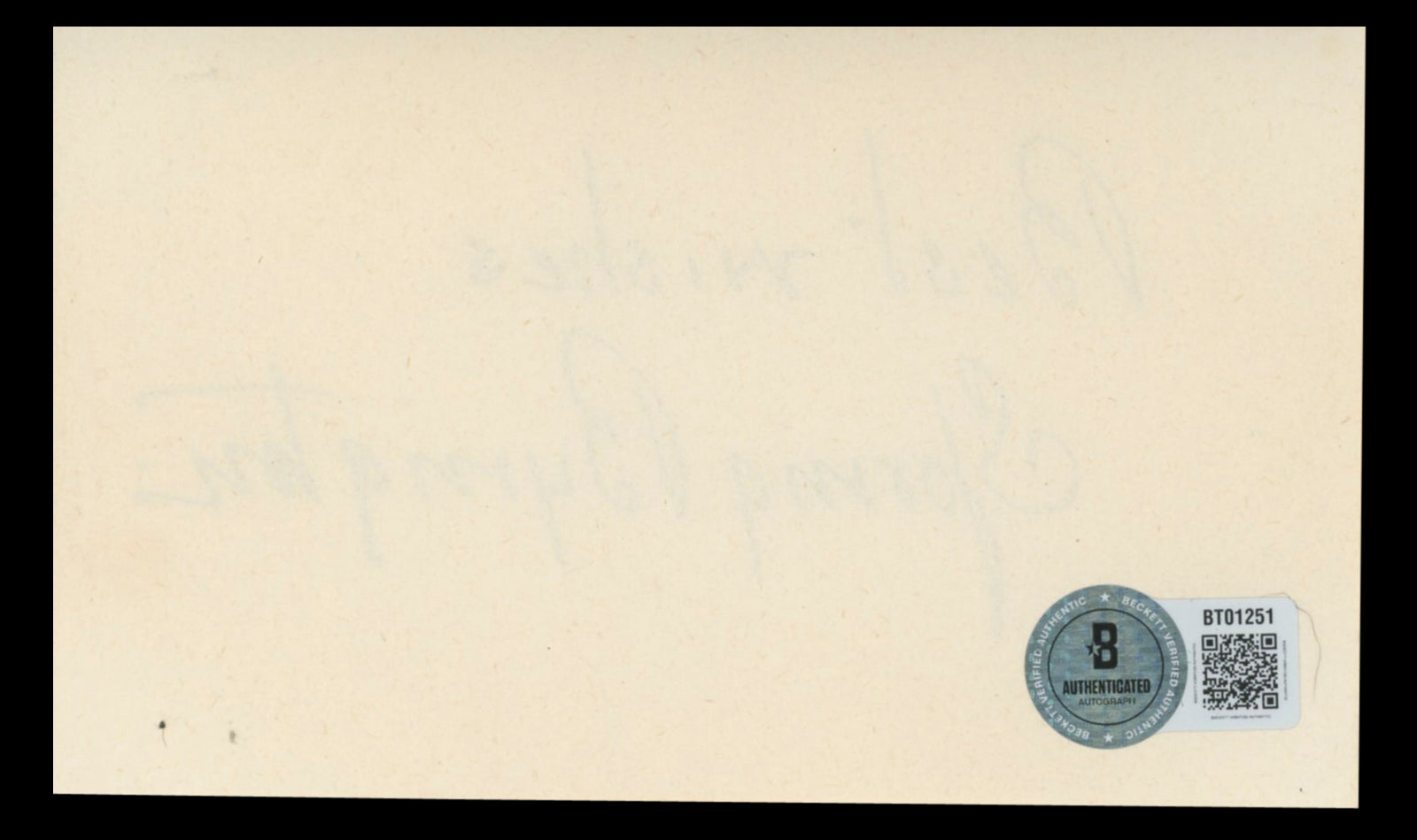 Spring Byington December Bride Best Wishes Authentic Signed 3x5 Index Card BAS #BT01251