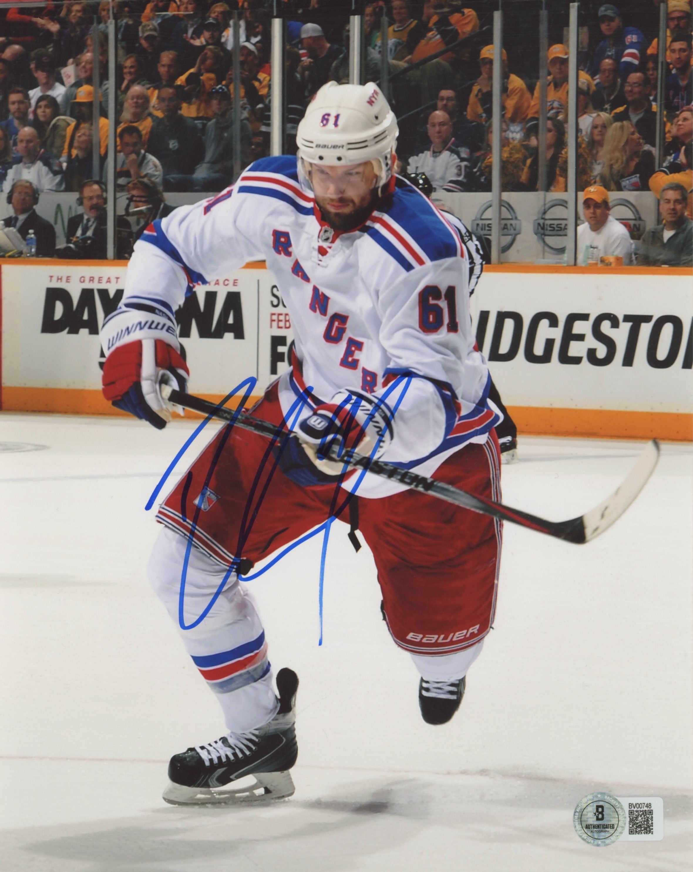 Rangers Rich Nash Authentic Signed 8x10 Photo Autographed BAS #BV00748