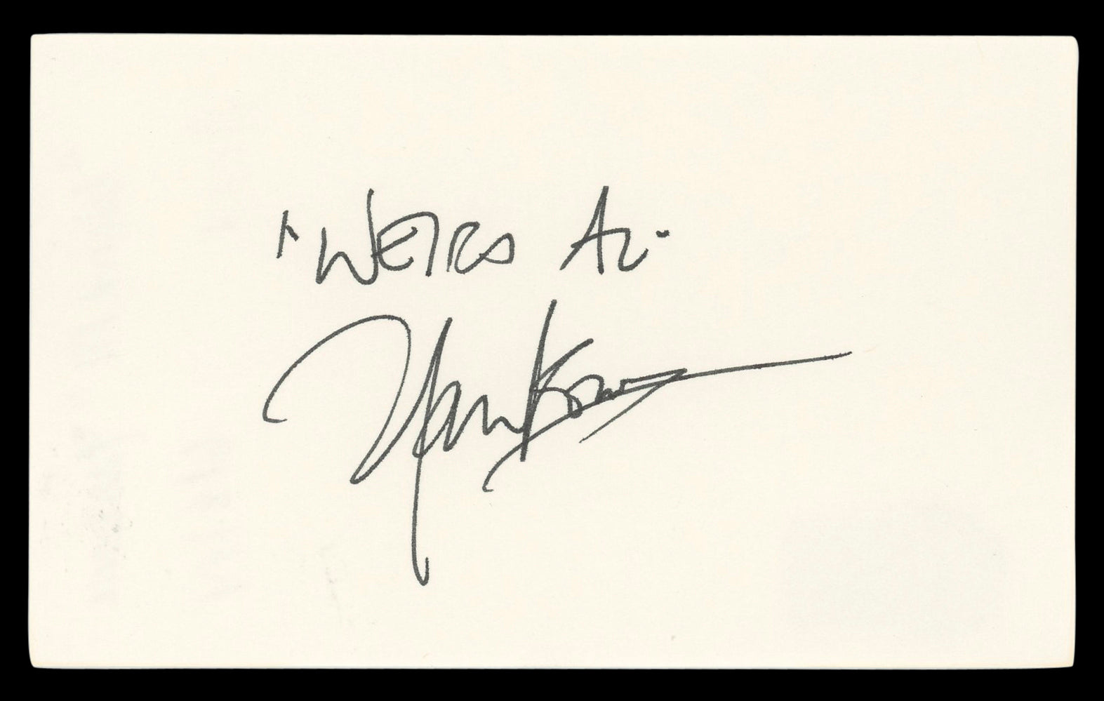 Weird Al Yankovic Musician Authentic Signed 3x5 Index Card BAS #BL98775