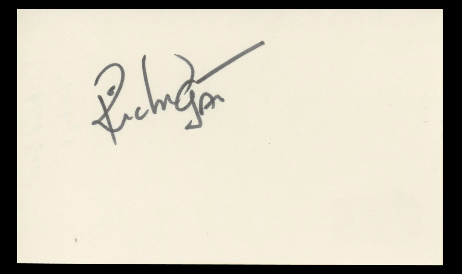 Richard Gant Rocky V Authentic Signed 3x5 Index Card Autographed BAS #BT01205