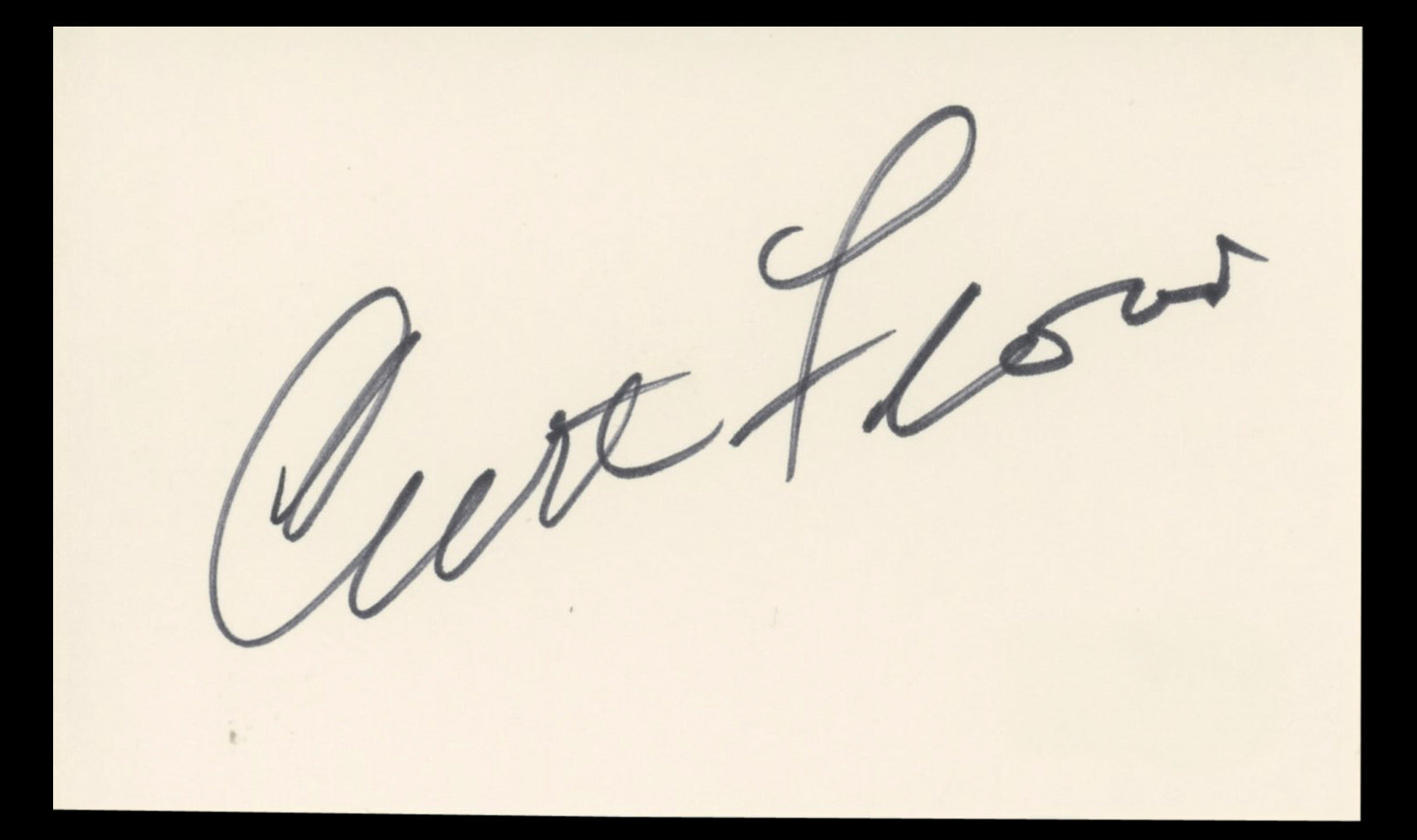Cardinals Curt Flood Authentic Signed 3x5 Index Card Autographed BAS #BT01215