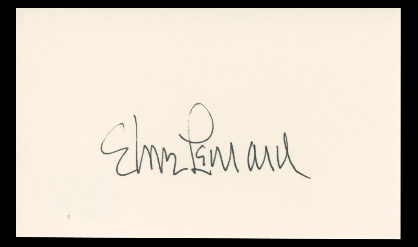 Elmore Leonard Authentic Signed 3x5 Index Card Autographed BAS #BT02499