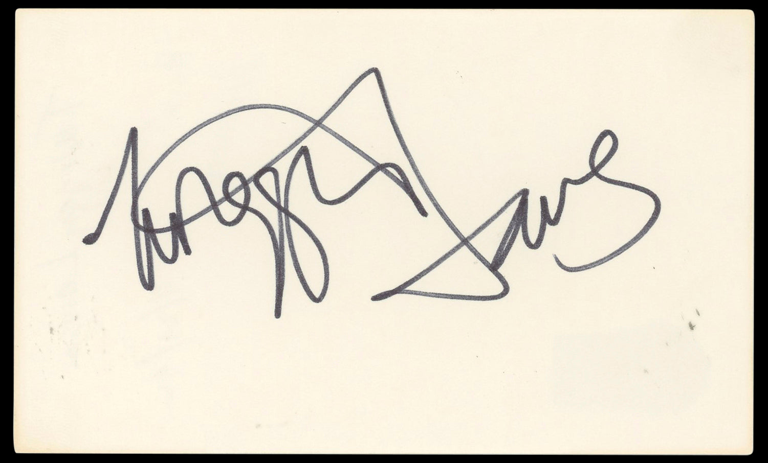 Twiggy Lawson Authentic Signed 3x5 Index Card Autographed BAS #BN33236