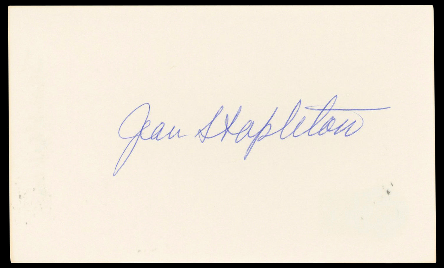 Jean Stapleton All In The Family Authentic Signed 3x5 Index Card BAS #BN33238