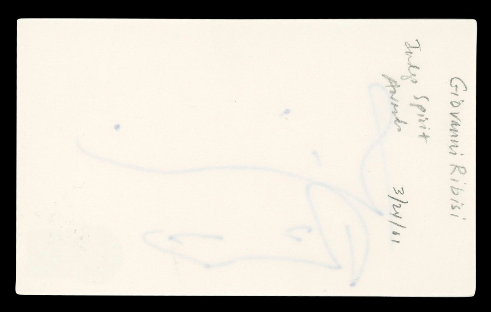 Giovanni Ribisi Gone in 60 Seconds Authentic Signed 3x5 Index Card BAS #BL98225