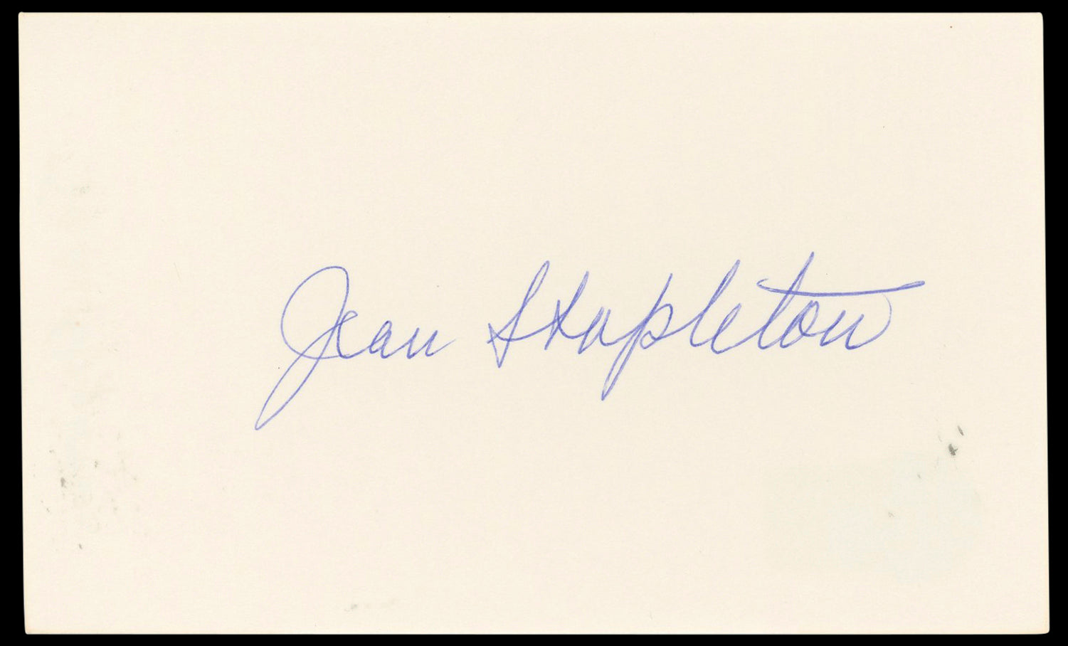 Jean Stapleton All In The Family Authentic Signed 3x5 Index Card BAS #BN33239