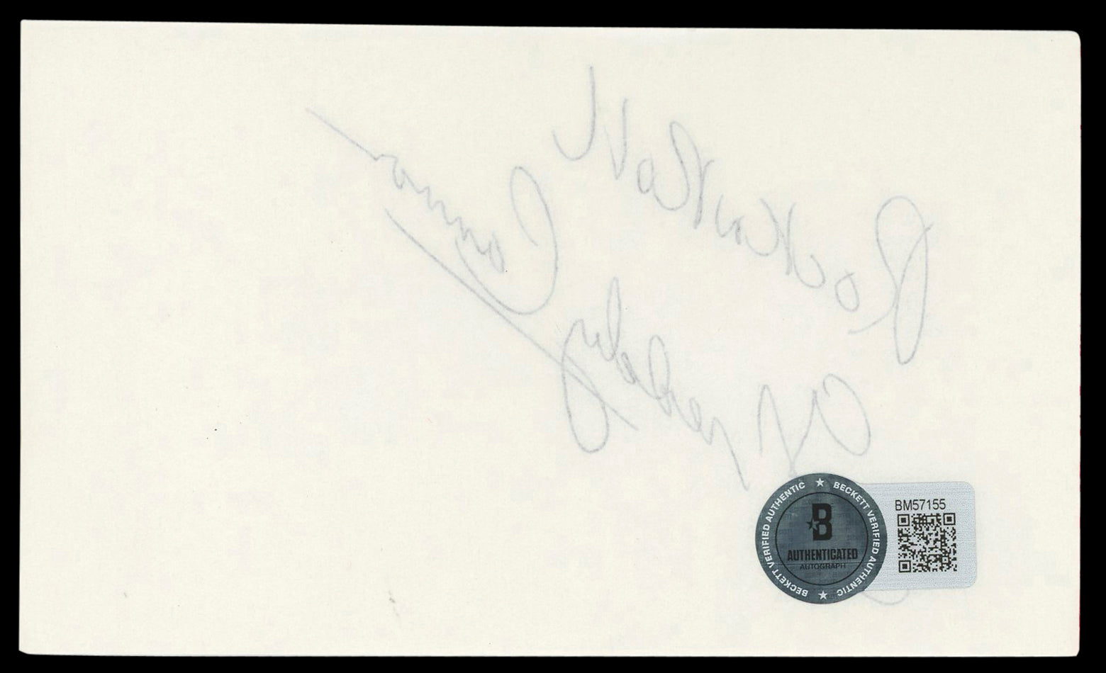 Freddy Cannon Musician "Rock N Roll" Signed 3x5 Index Card BAS #BM57155
