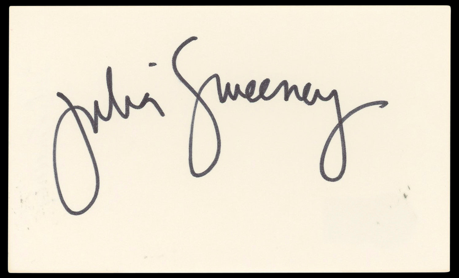 Julia Sweeney Saturday Night Live Authentic Signed 3x5 Index Card BAS #BN33241