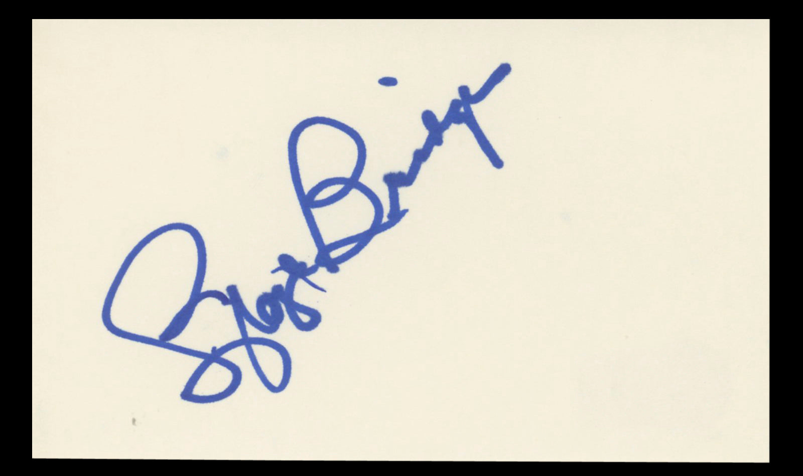 Lloyd Bridges Trapped Authentic Signed 3x5 Index Card Autographed BAS #BT02469
