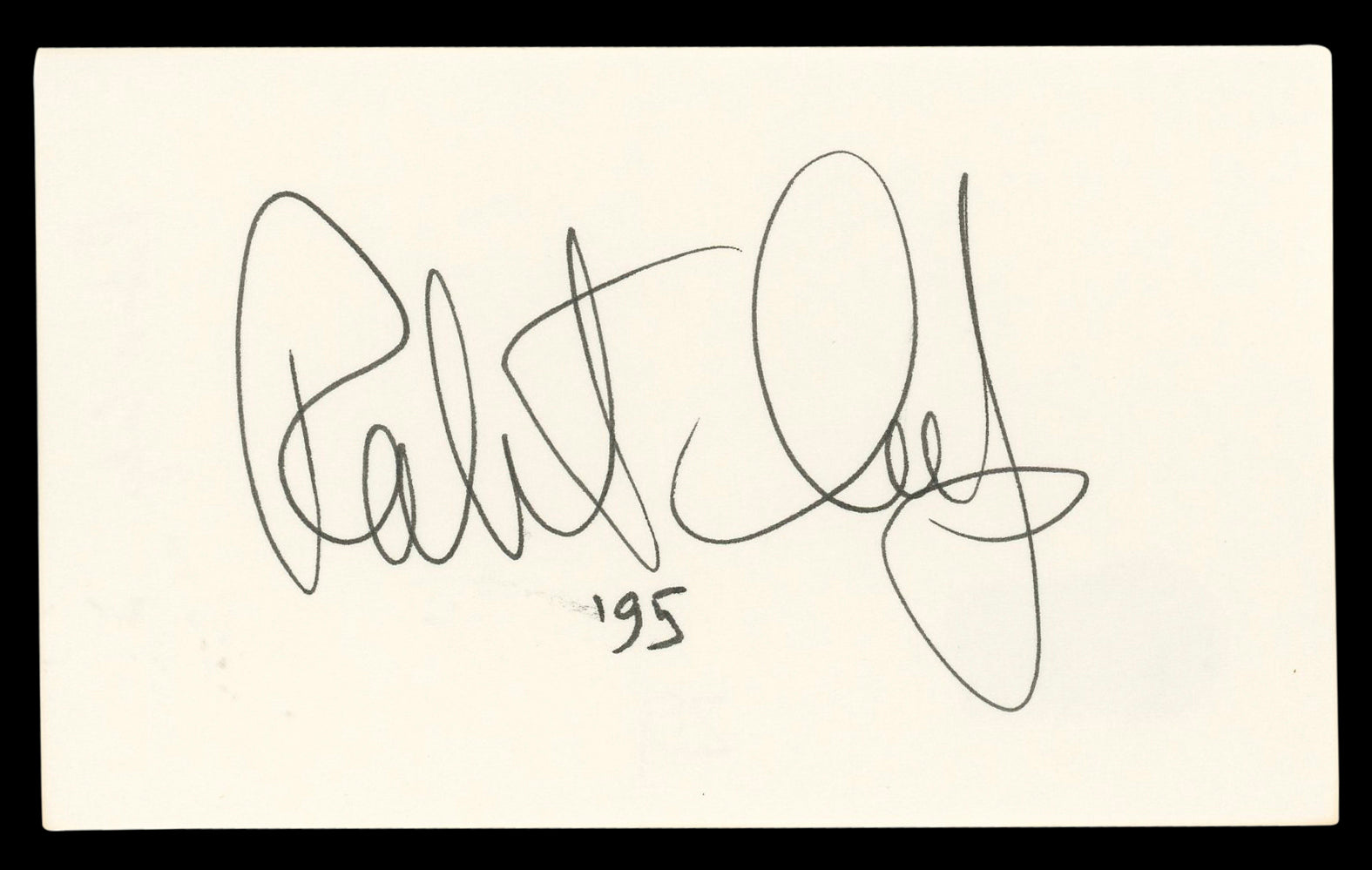 Robert Culp I Spy "95" Authentic Signed 3x5 Index Card Autographed BAS #BL96791