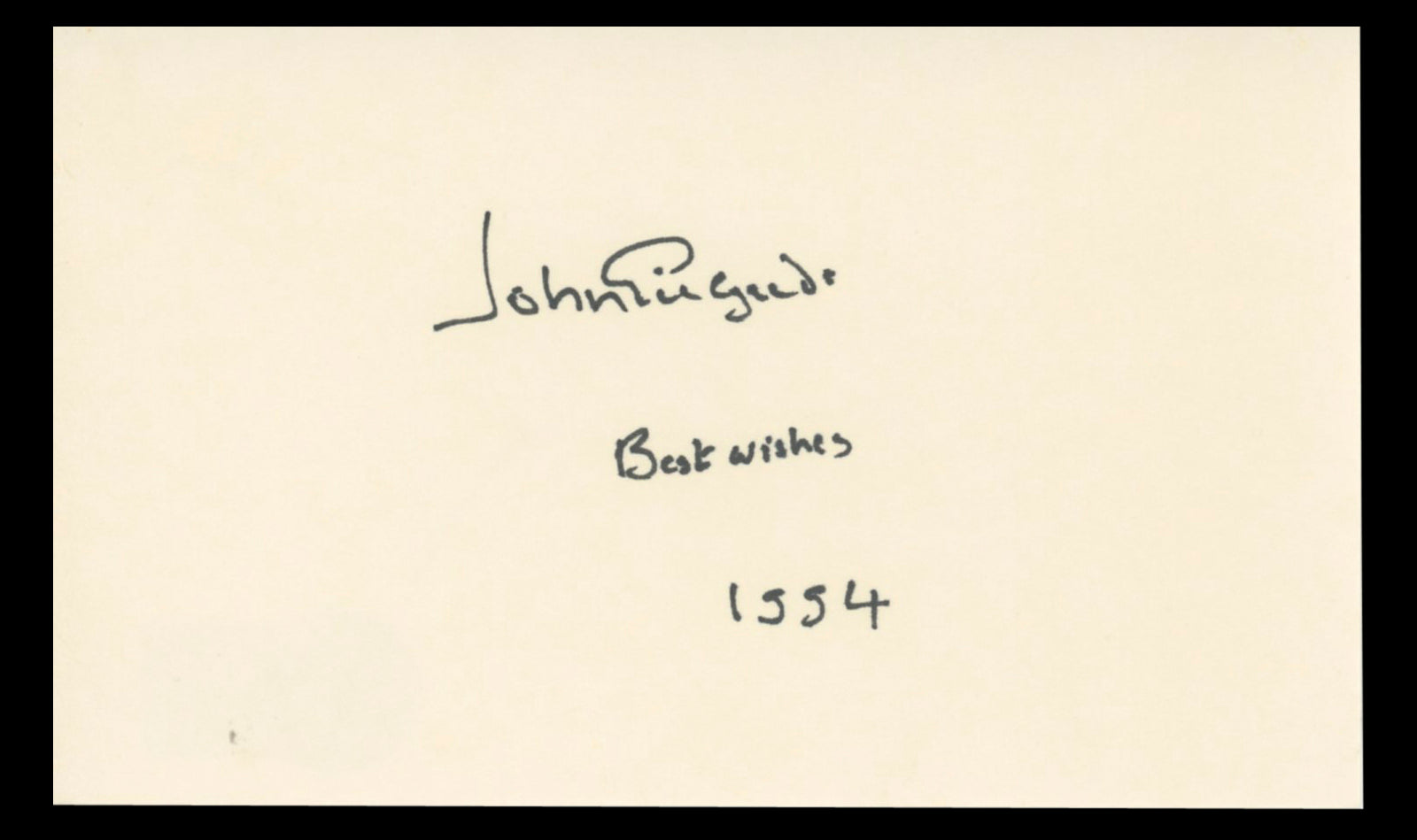 John Gielgud The Importance of Being Earnest Signed 3x5 Index Card BAS #BT02453