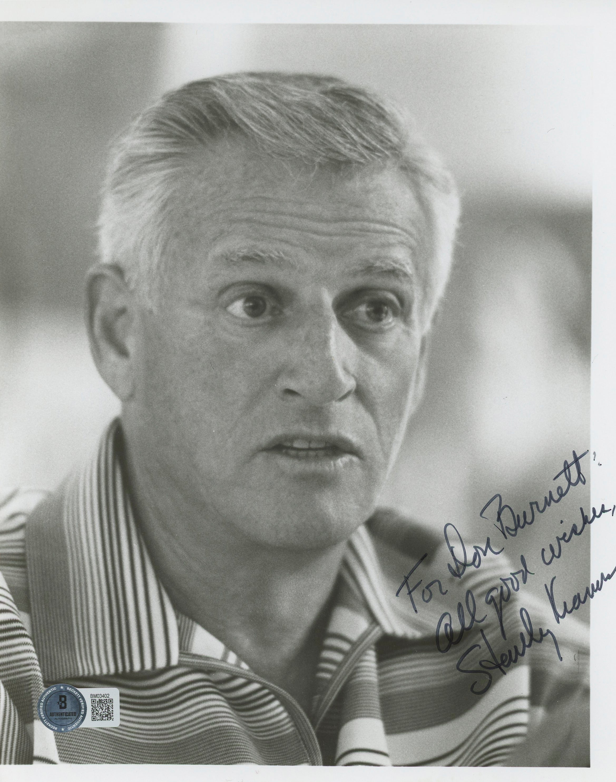 Stanley Kramer "All Good Wishes" Authentic Signed 8x10 Photo BAS #BM03402