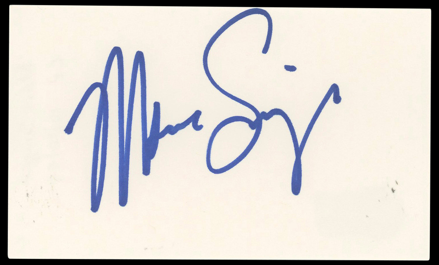 Marc Singer The Beastmaster Authentic Signed 3x5 Index Card BAS #BN33250
