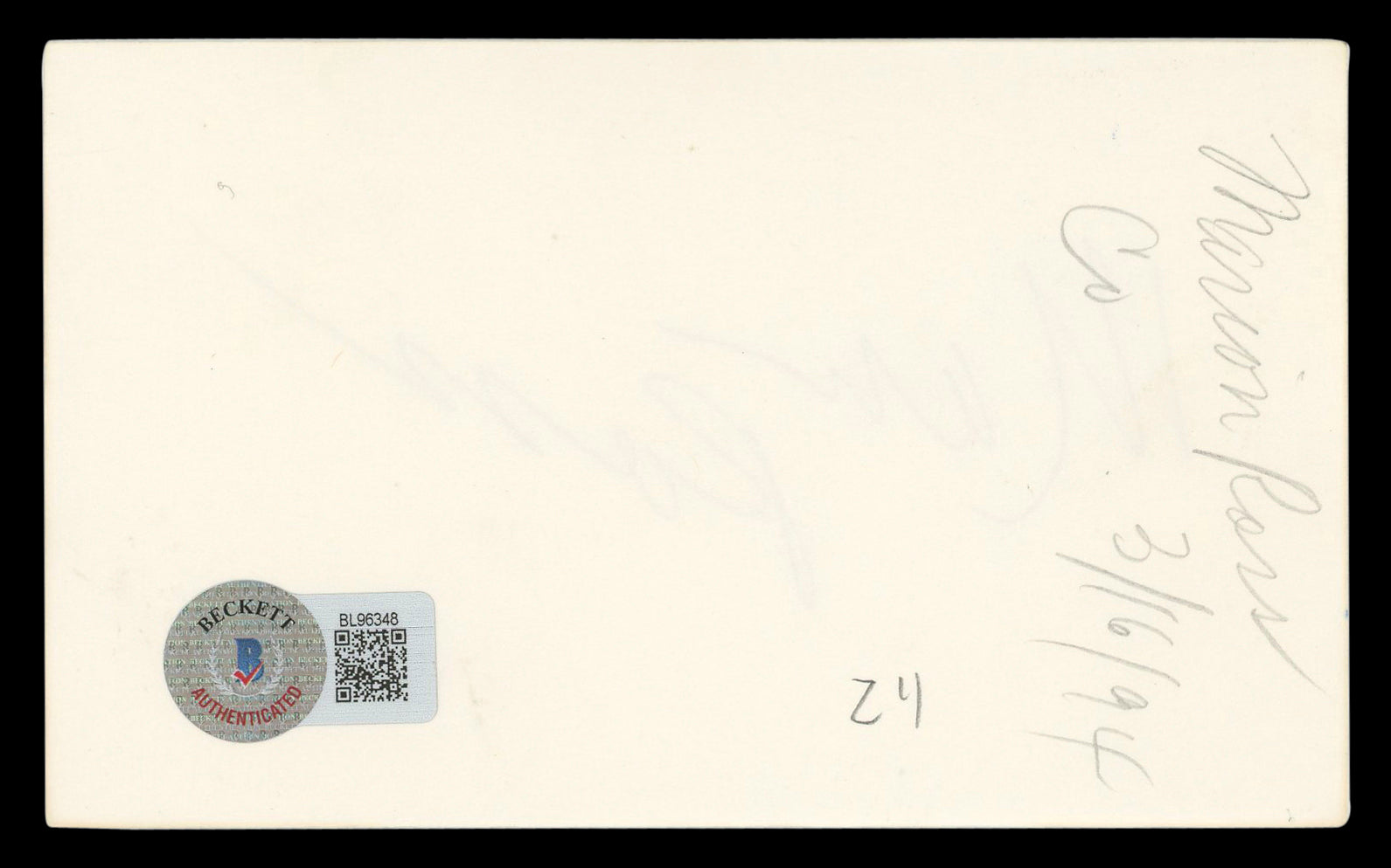 Marion Ross Happy Days Authentic Signed 3x5 Index Card Autographed BAS #BL96348