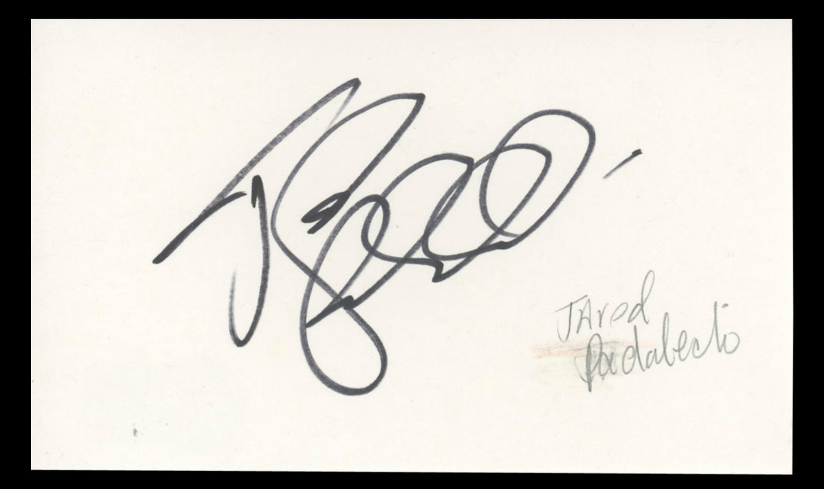 Jared Padalecki Supernatural Authentic Signed 3x5 Index Card BAS #BT02442