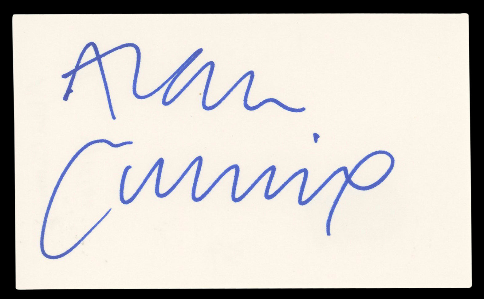 Alan Cumming The Good Wife Authentic Signed 3x5 Index Card BAS #BL96796