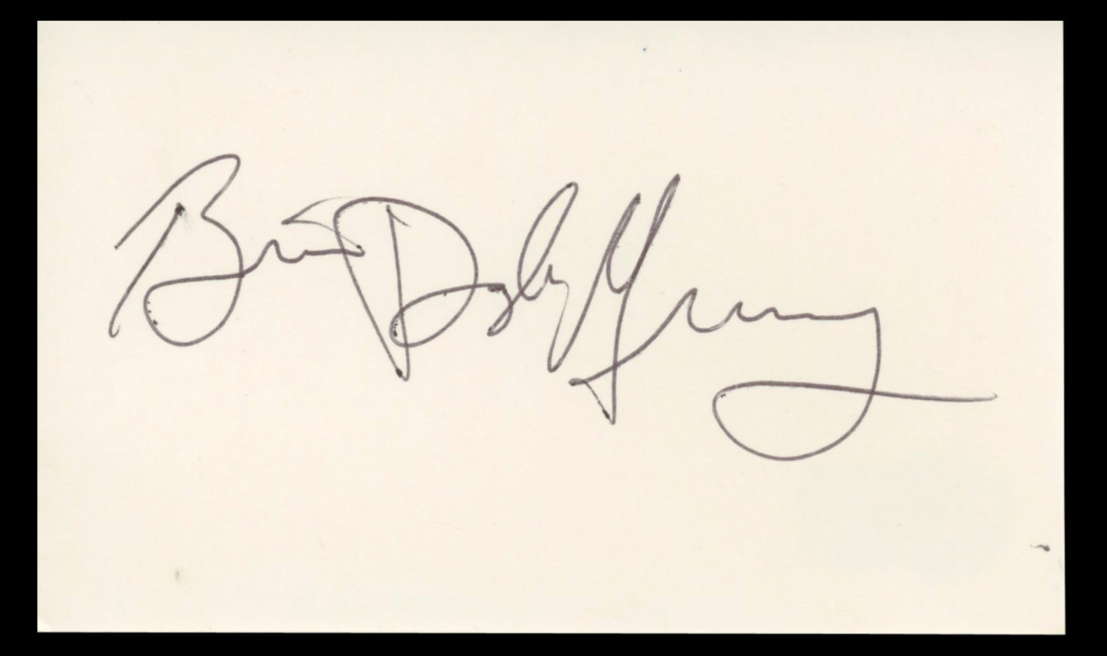 Brian Murray Arsenic And Old Lace Authentic Signed 3x5 Index Card BAS #BT02431