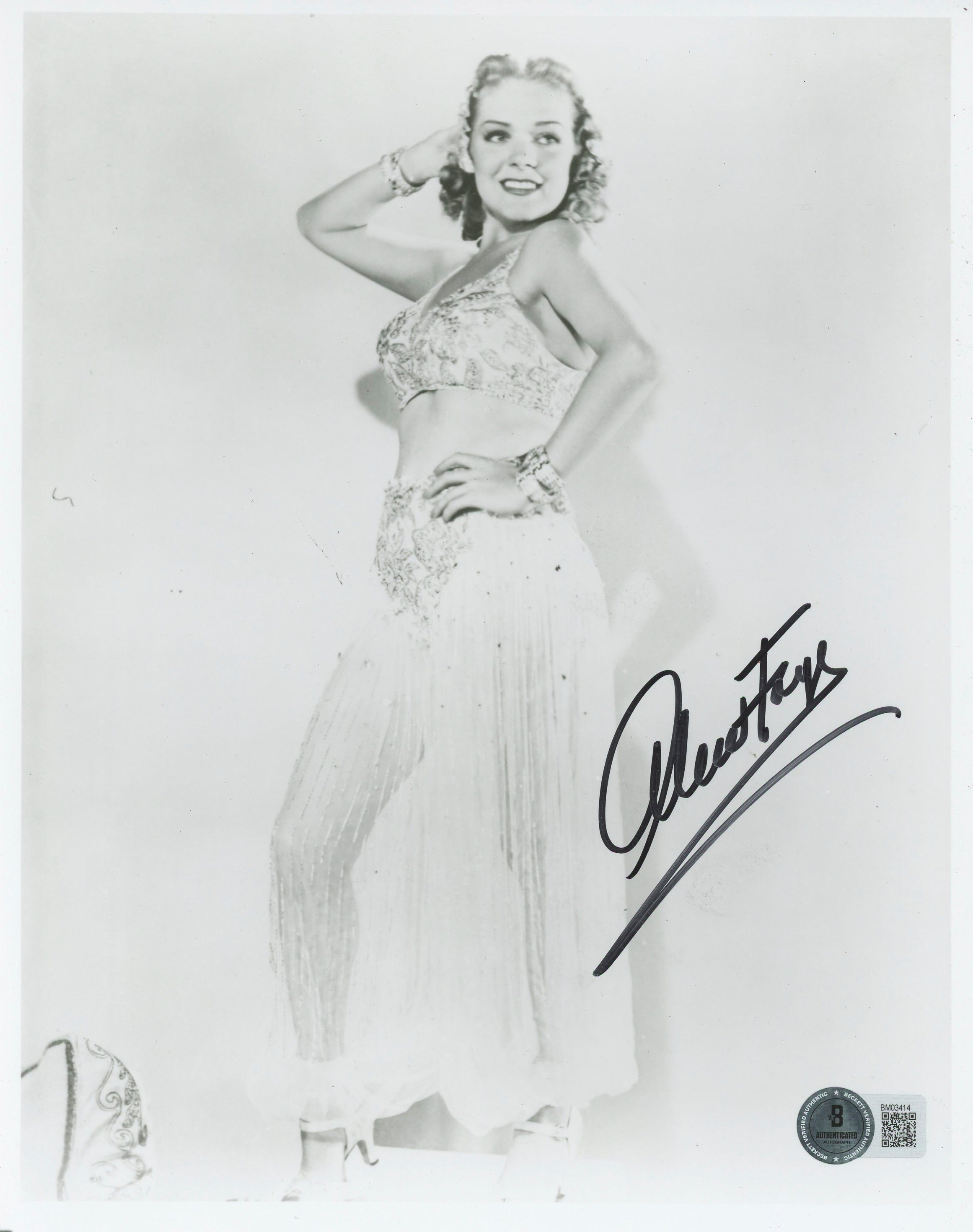 Alice Faye Fallen Angel Authentic Signed 8x10 Photo Autographed BAS #BM03414