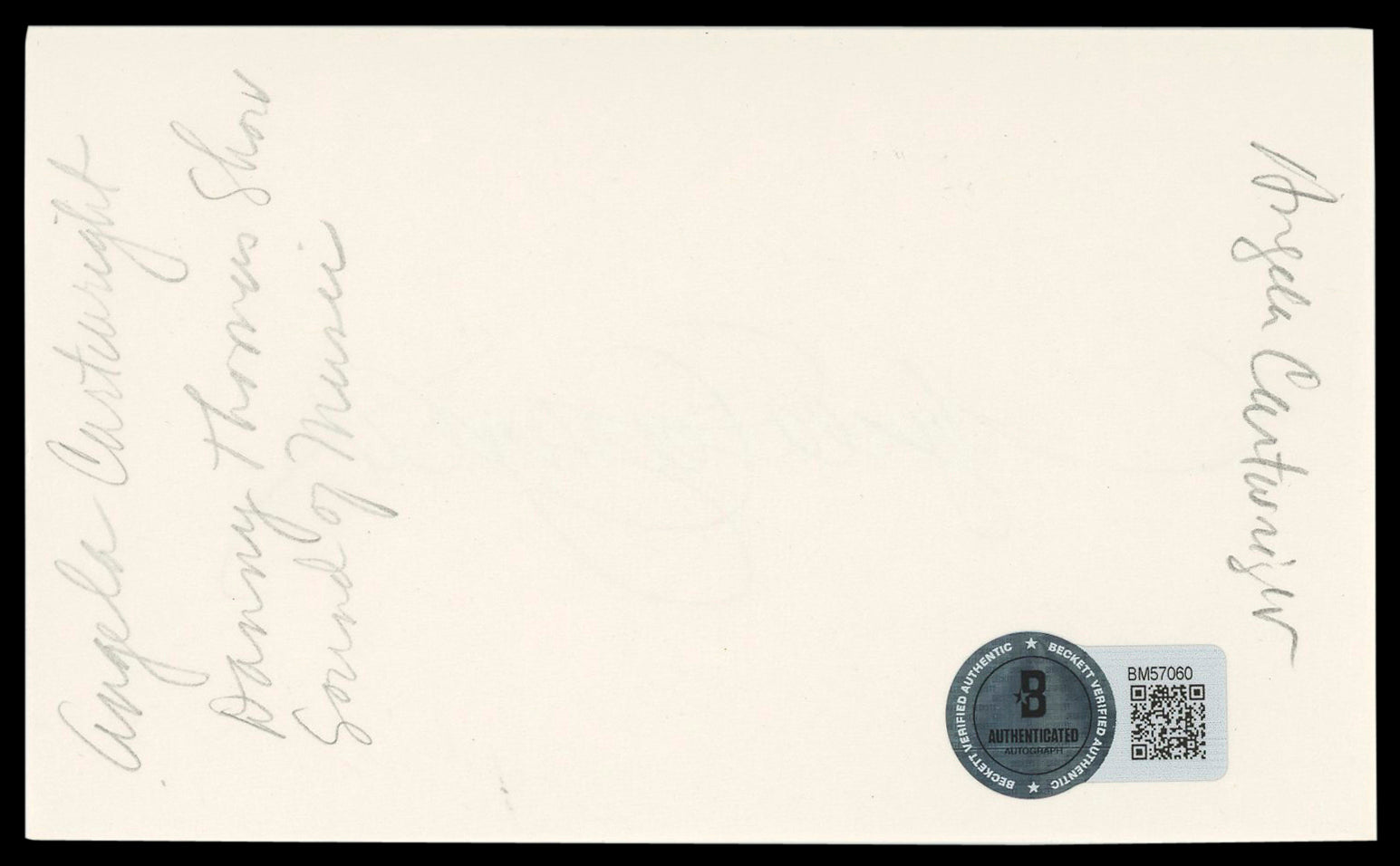 Angela Cartwright The Danny Thomas Show Signed 3x5 Index Card BAS #BM57060