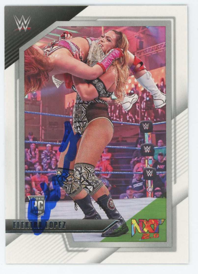 WWE Elektra Lopez Authentic Signed 2022 Panini NXT #33 Rookie Card BAS #BS86746
