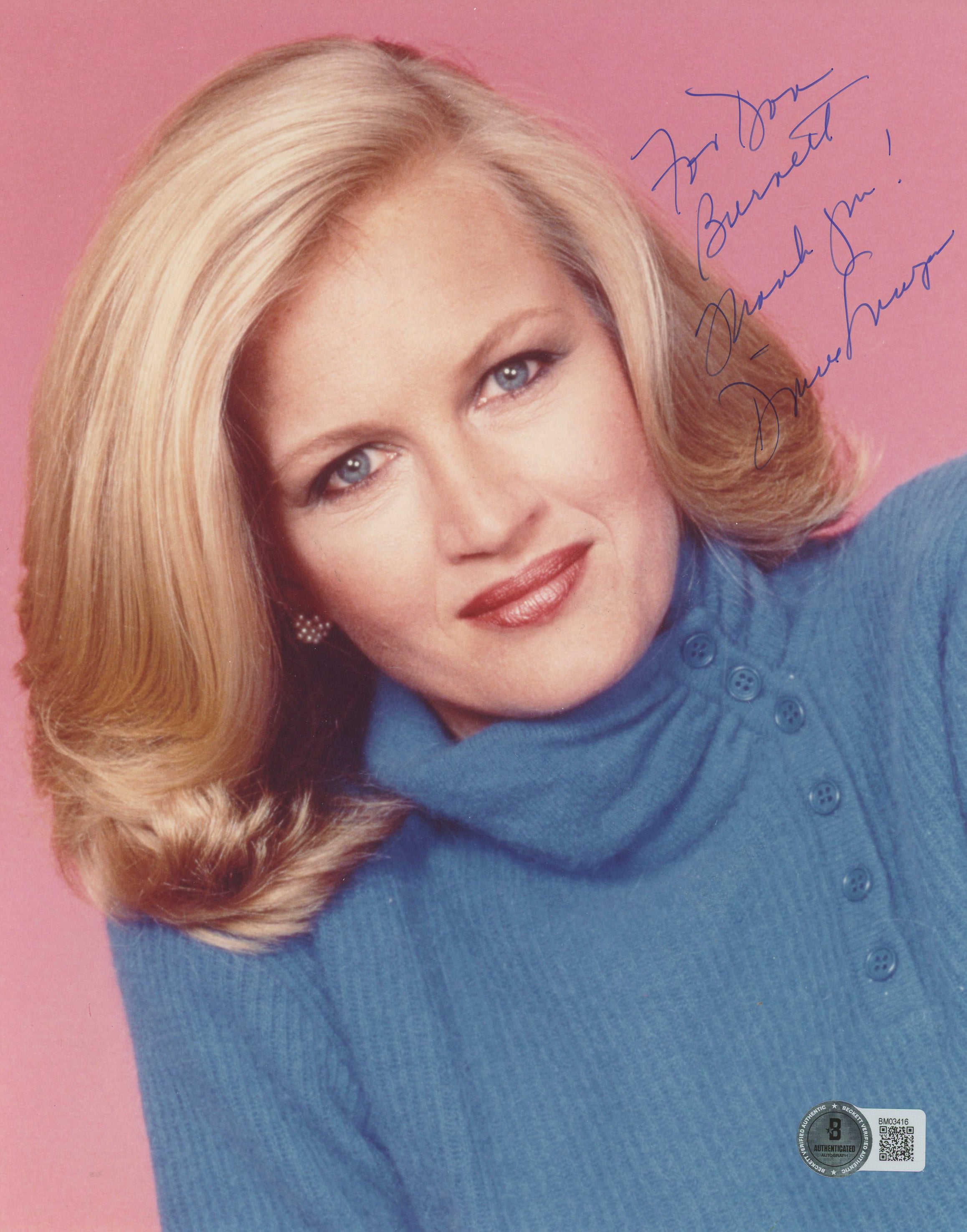 Diane Sawyer NBC "Thank You!" Authentic Signed 8x10 Photo BAS #BM03416