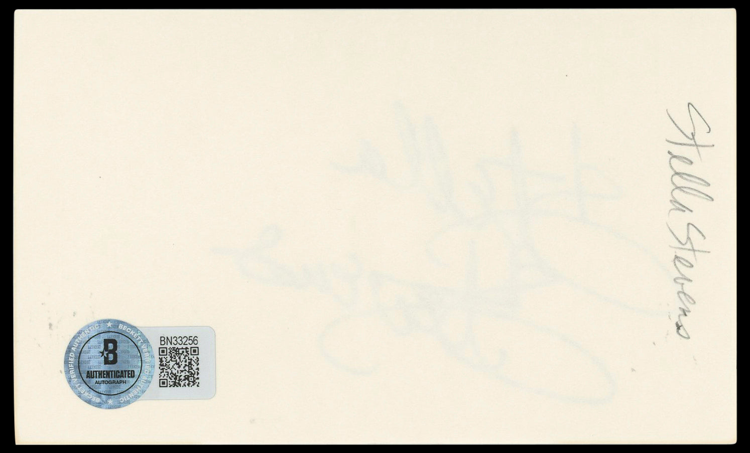 Stella Stevens Girls! Girls! Girls! Authentic Signed 3x5 Index Card BAS #BN33256