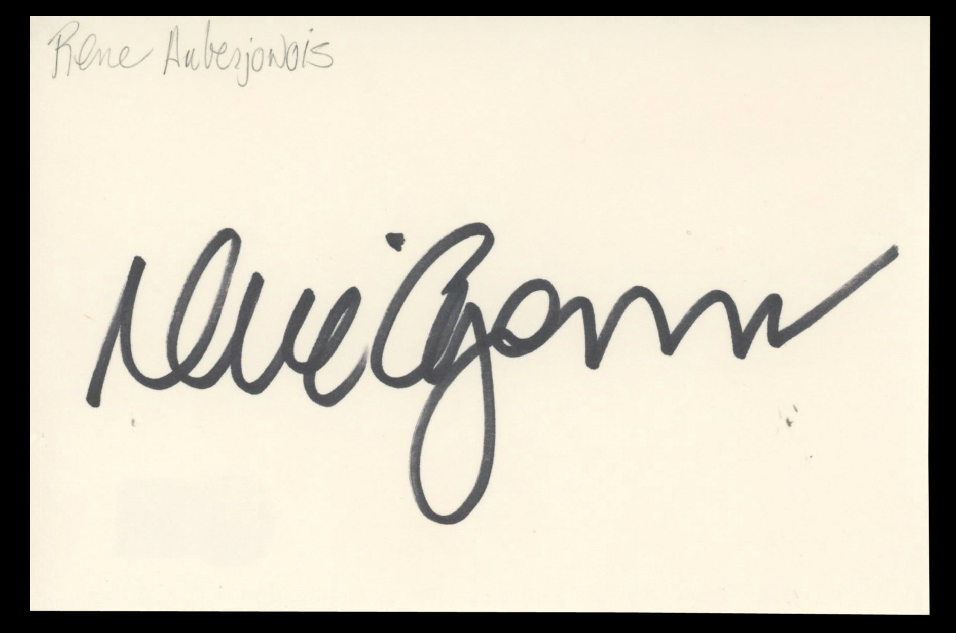 Rene Auberjonois Star Trek: Deep Space Nine Signed 4x6 Index Card BAS #BT02475