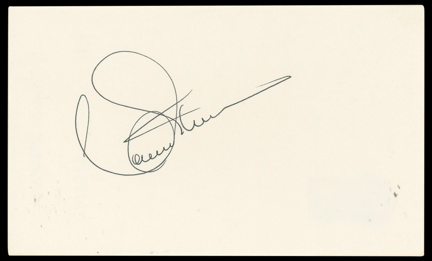 Connie Stevens Hawaiian Eye Authentic Signed 3x5 Index Card BAS #BN33259