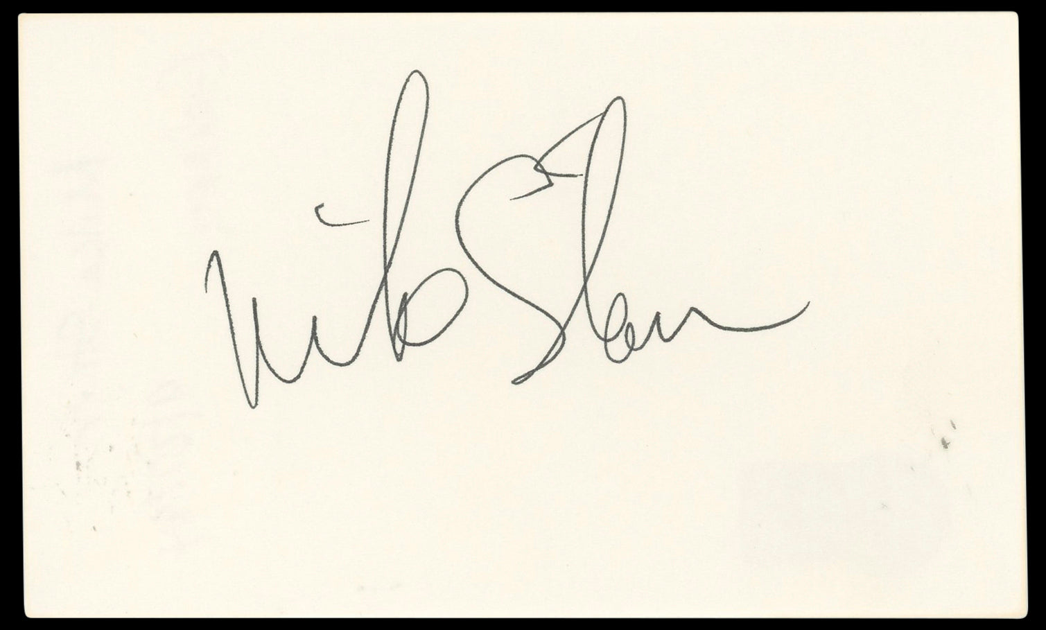 Mike Starr The Young and the Restless Signed 3x5 Index Card BAS #BN33248
